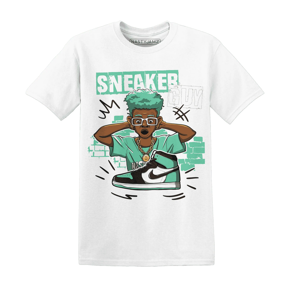 NastyJamz-High-OG-Green-Glow-1s-T-Shirt-Match-Sneaker-Guy-Collector