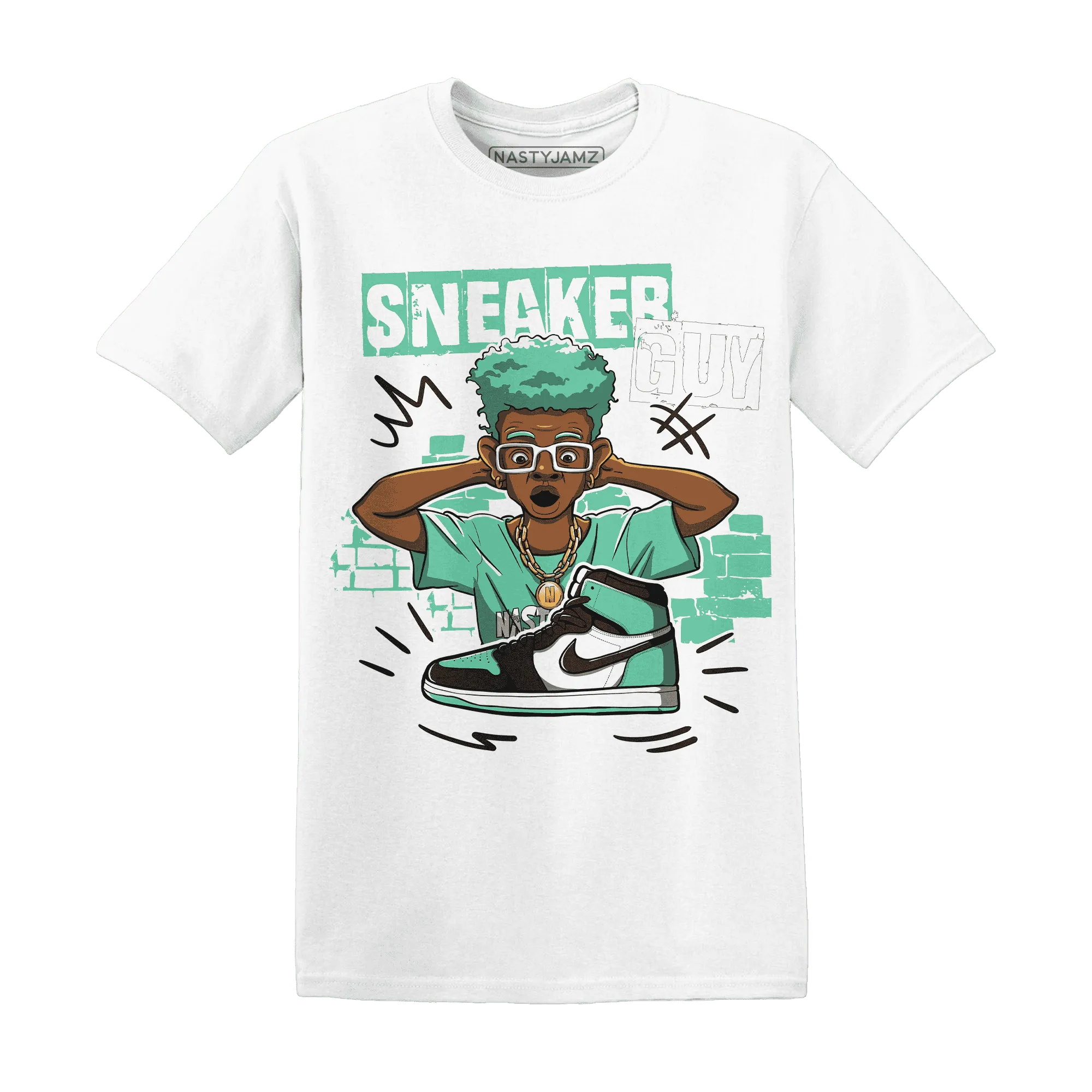 NastyJamz-High-OG-Green-Glow-1s-T-Shirt-Match-Sneaker-Guy-Collector