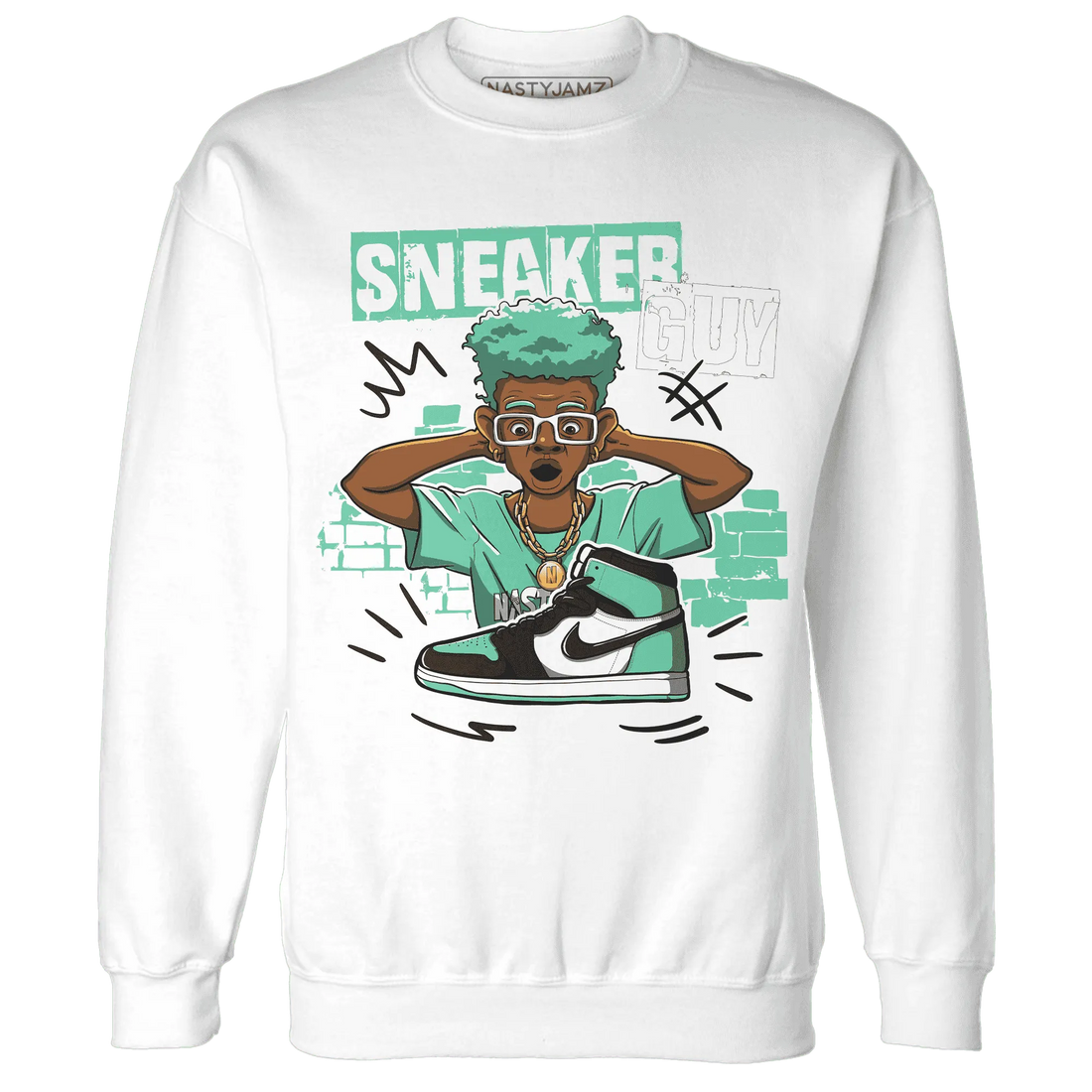 NastyJamz-High-OG-Green-Glow-1s-Sweatshirt-Match-Sneaker-Guy-Collector