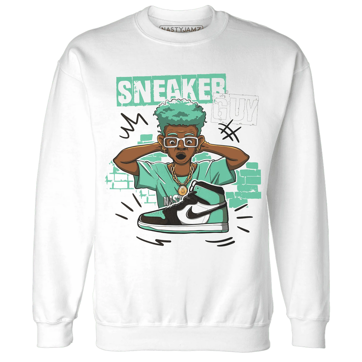NastyJamz-High-OG-Green-Glow-1s-Sweatshirt-Match-Sneaker-Guy-Collector