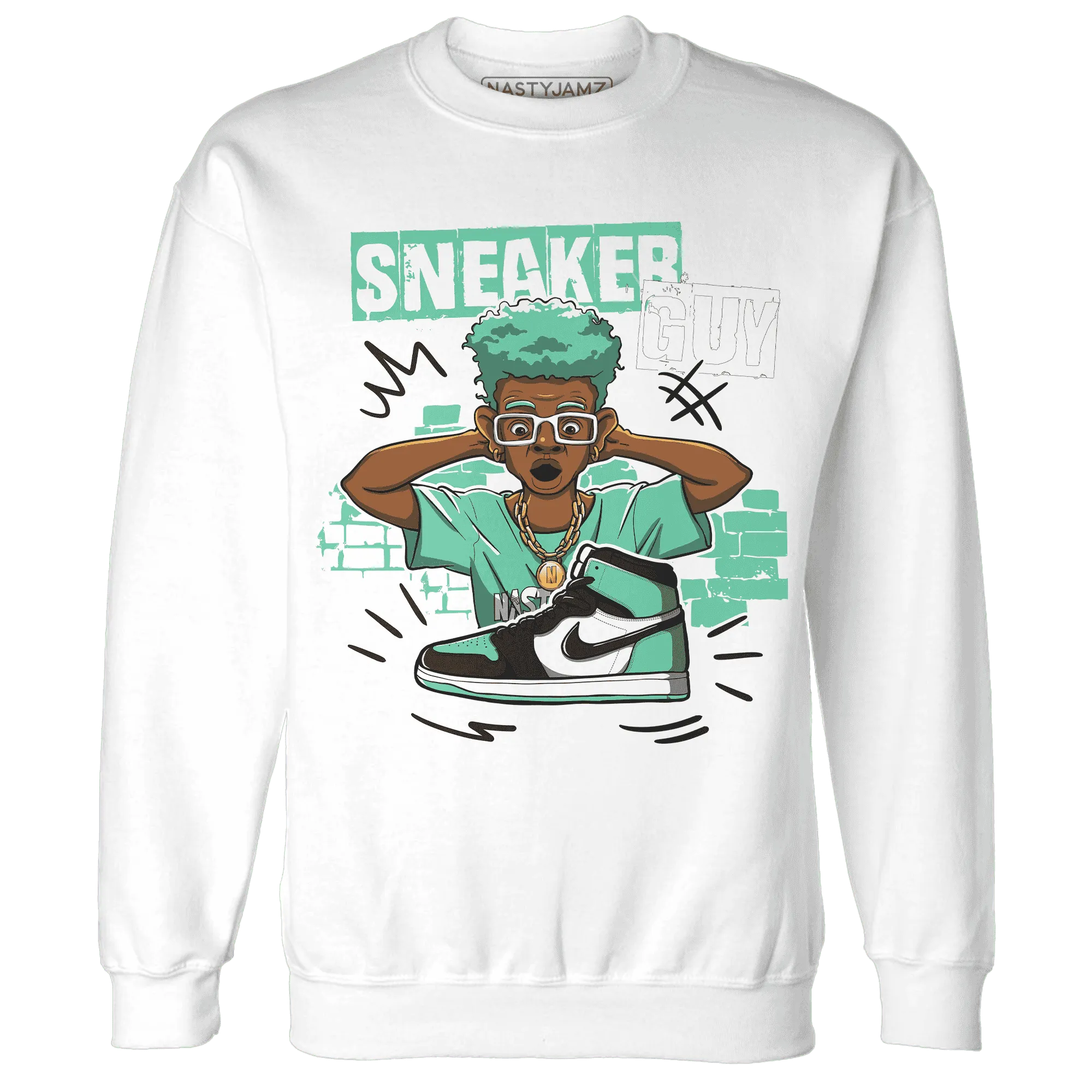 NastyJamz-High-OG-Green-Glow-1s-Sweatshirt-Match-Sneaker-Guy-Collector