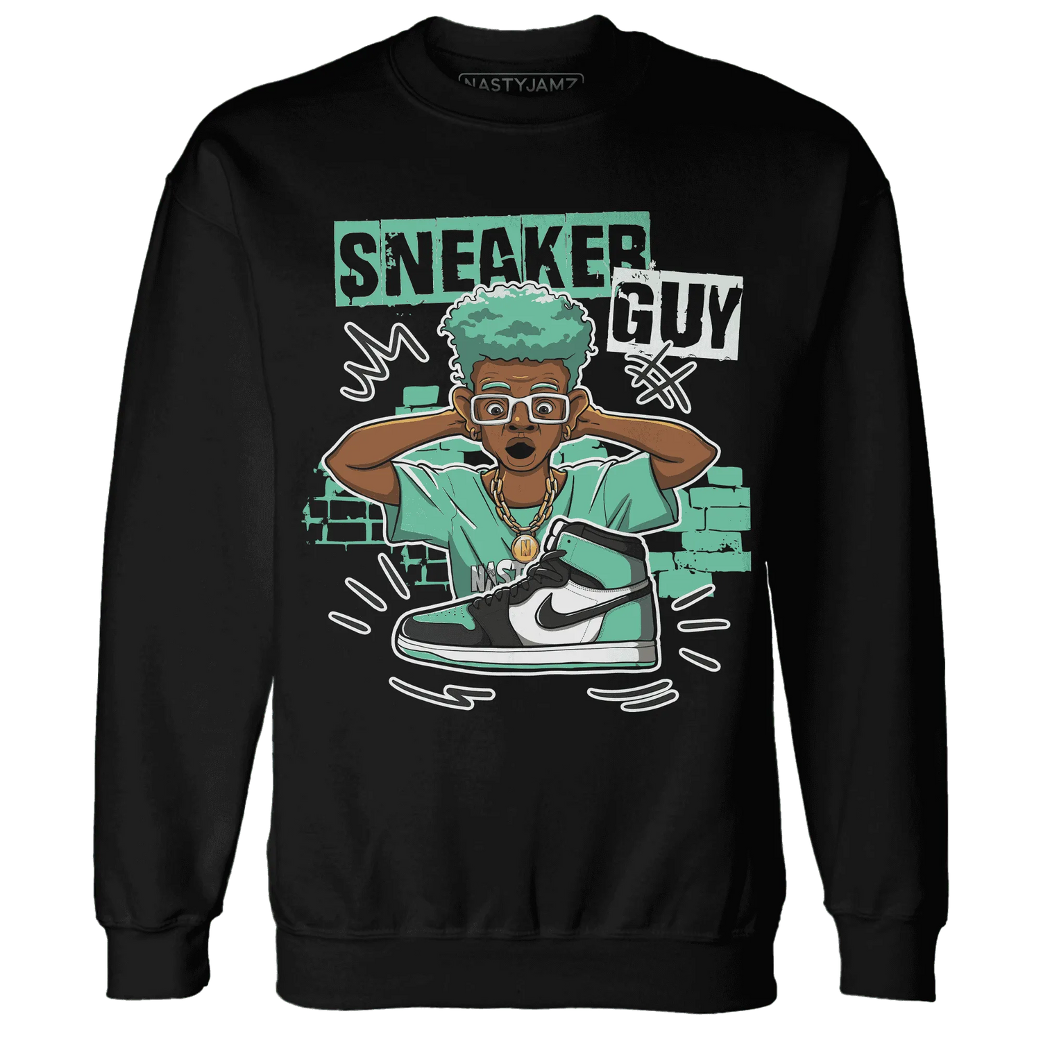 NastyJamz-High-OG-Green-Glow-1s-Sweatshirt-Match-Sneaker-Guy-Collector
