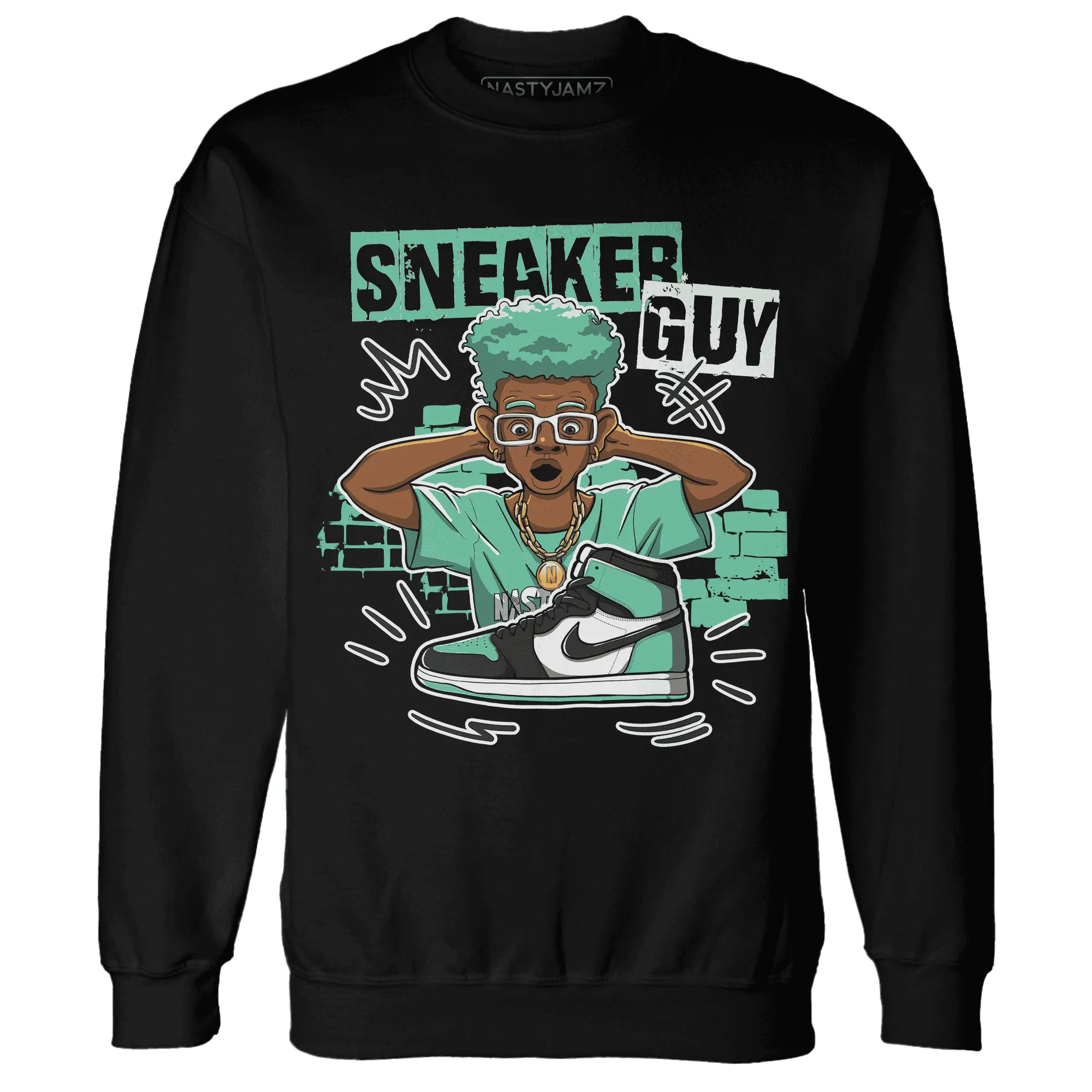 NastyJamz-High-OG-Green-Glow-1s-Sweatshirt-Match-Sneaker-Guy-Collector