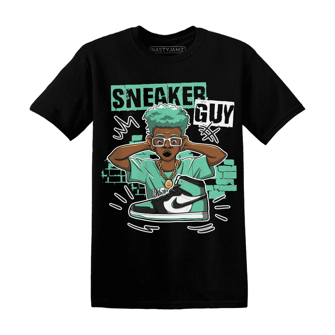NastyJamz-High-OG-Green-Glow-1s-T-Shirt-Match-Sneaker-Guy-Collector