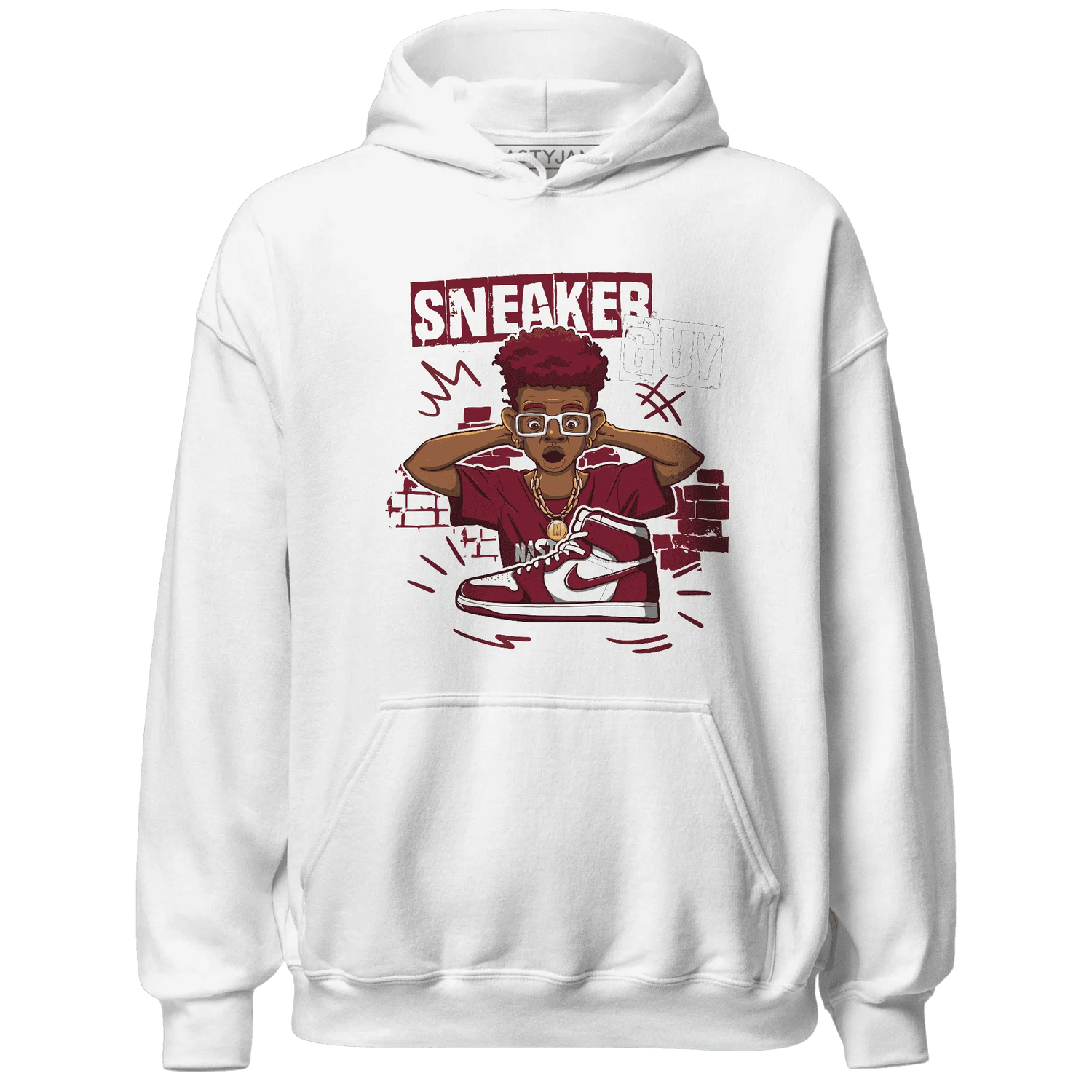 NastyJamz-High-White-Team-Red-1s-Hoodie-Match-Sneaker-Guy-Collector