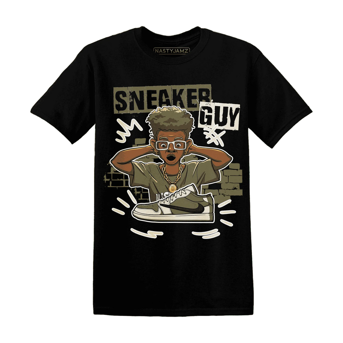 NastyJamz-Medium-Olive-1s-T-Shirt-Match-Sneaker-Guy-Collector