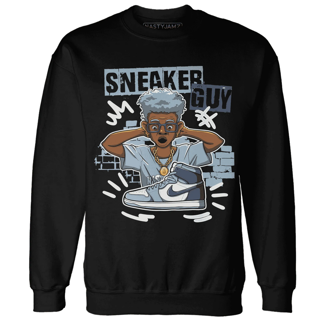 NastyJamz-Mid-Diffused-Blue-Grey-1s-Sweatshirt-Match-Sneaker-Guy-Collector