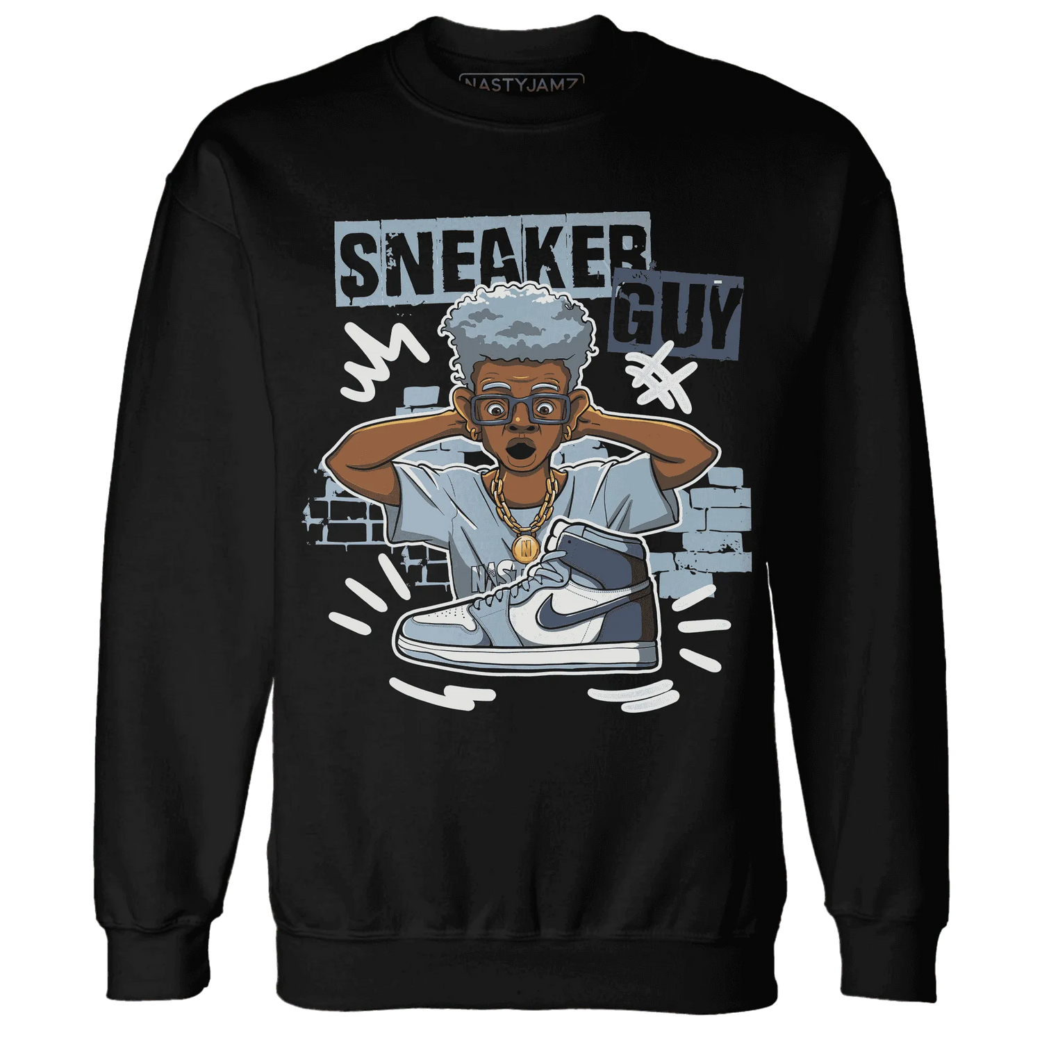 NastyJamz-Mid-Diffused-Blue-Grey-1s-Sweatshirt-Match-Sneaker-Guy-Collector