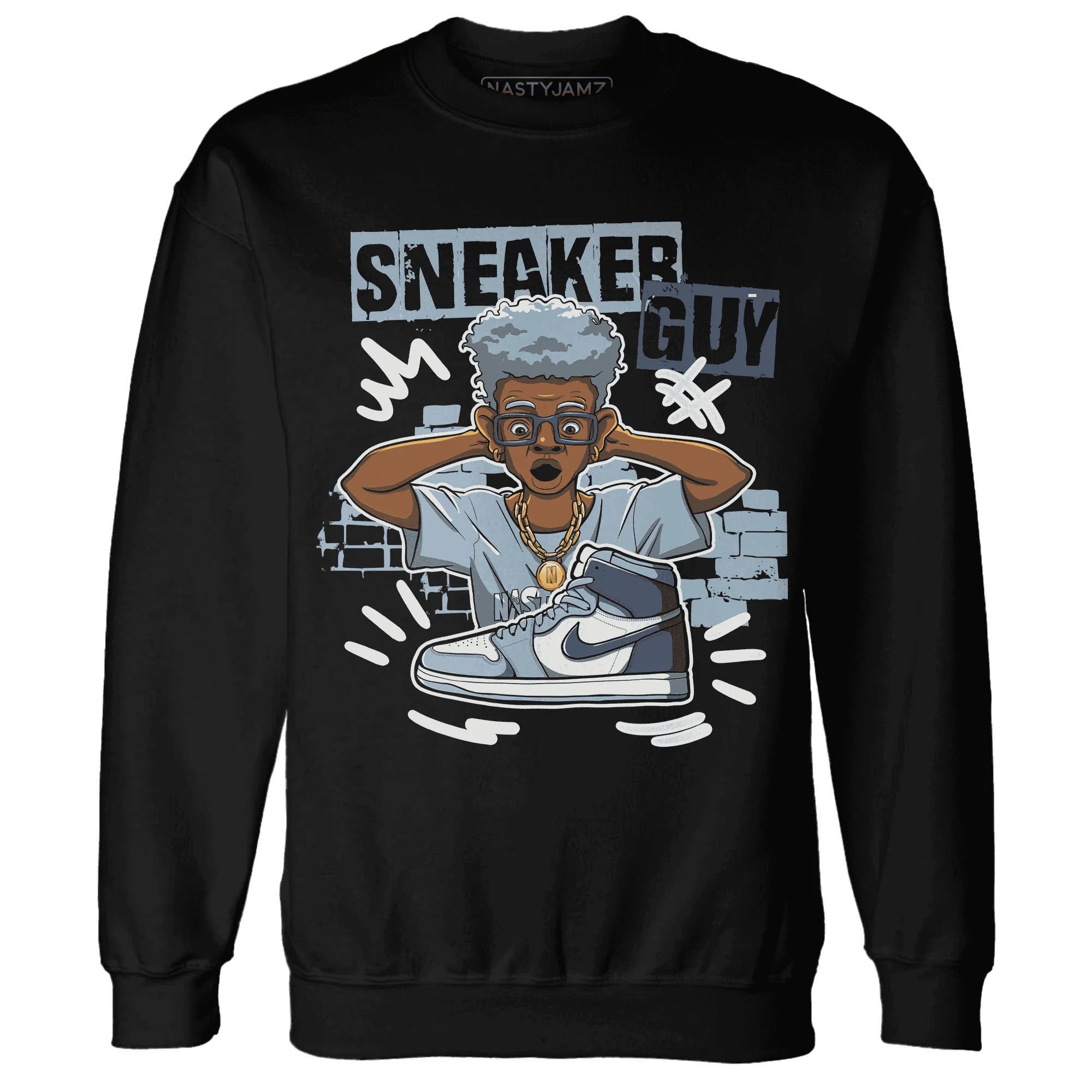 NastyJamz-Mid-Diffused-Blue-Grey-1s-Sweatshirt-Match-Sneaker-Guy-Collector
