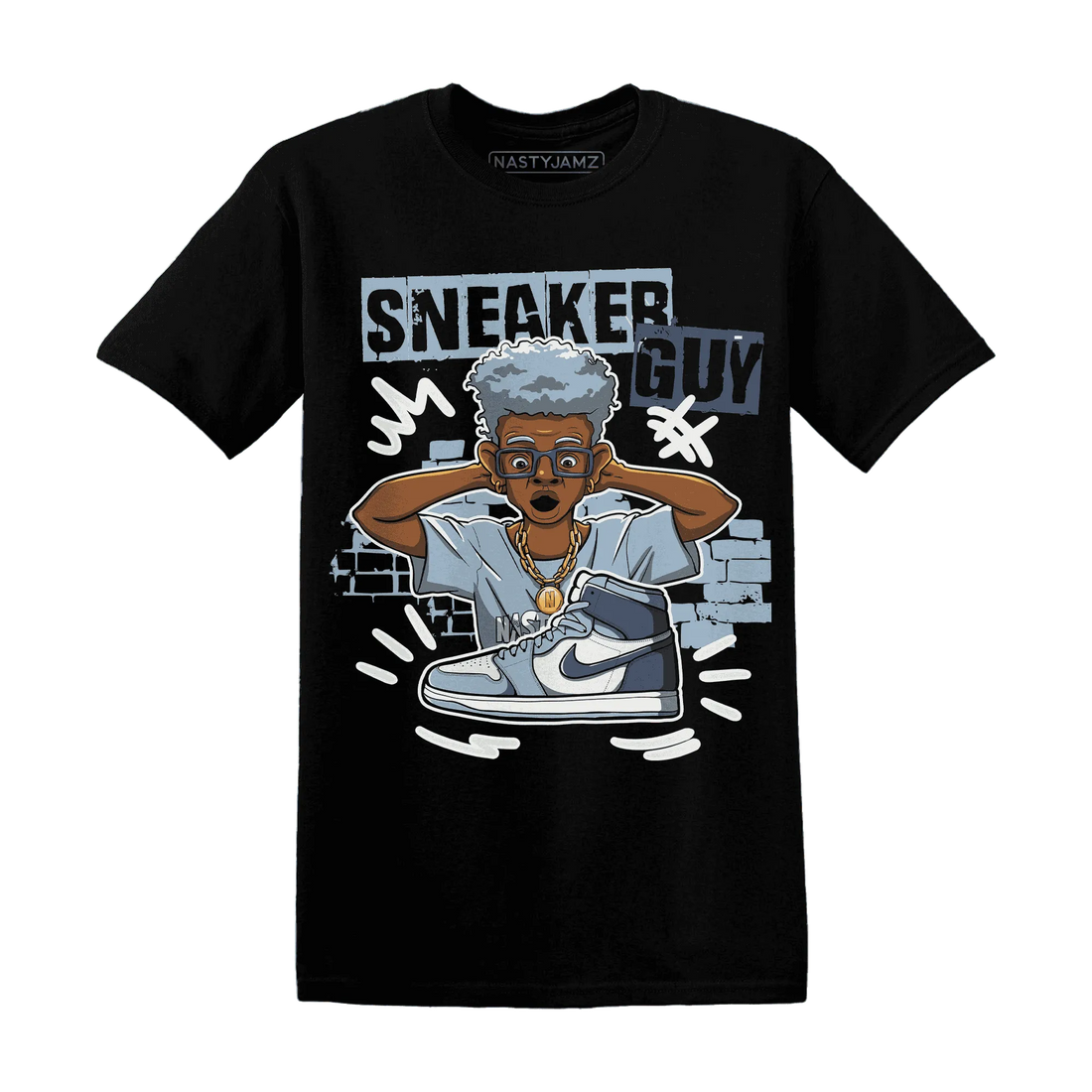 NastyJamz-Mid-Diffused-Blue-Grey-1s-T-Shirt-Match-Sneaker-Guy-Collector