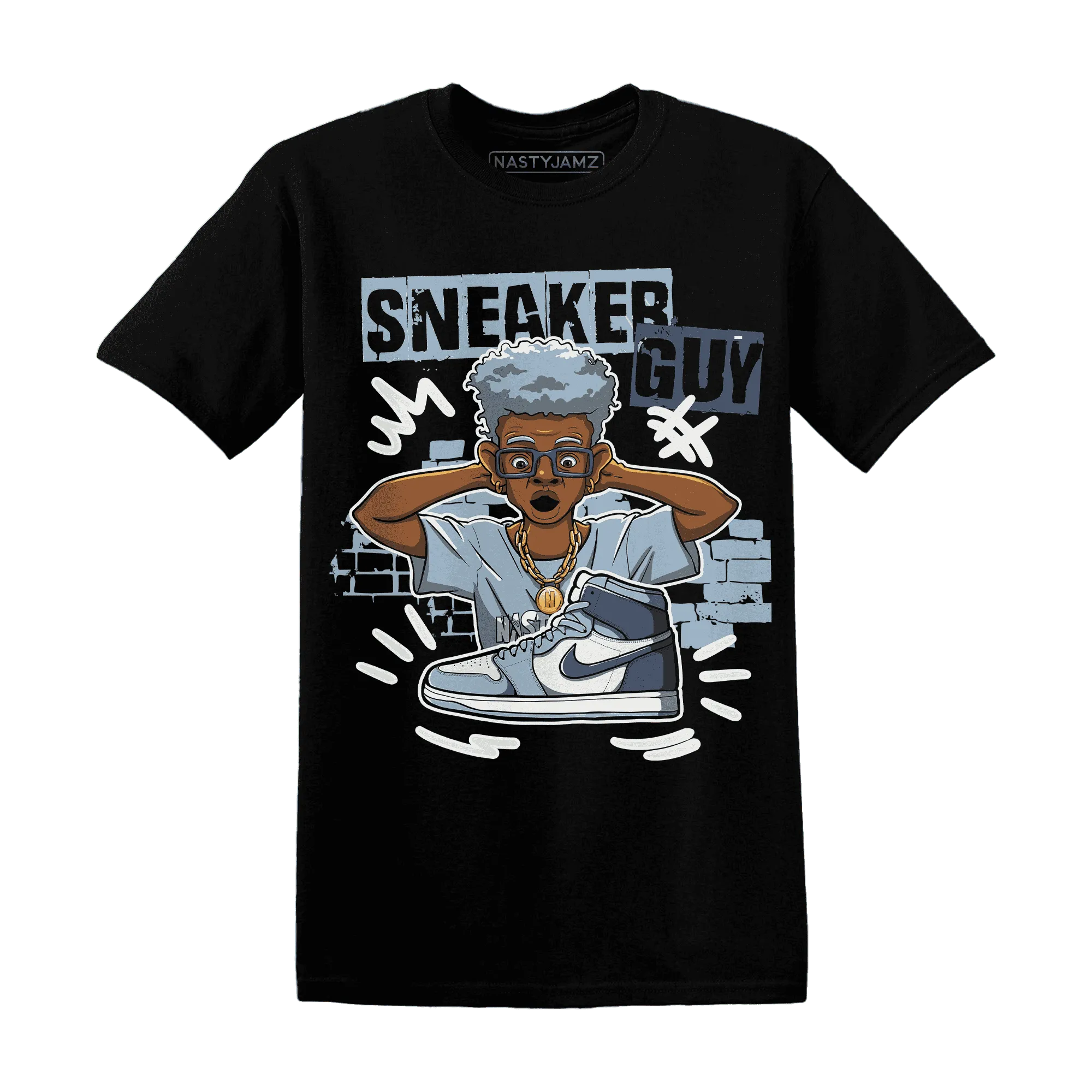 NastyJamz-Mid-Diffused-Blue-Grey-1s-T-Shirt-Match-Sneaker-Guy-Collector