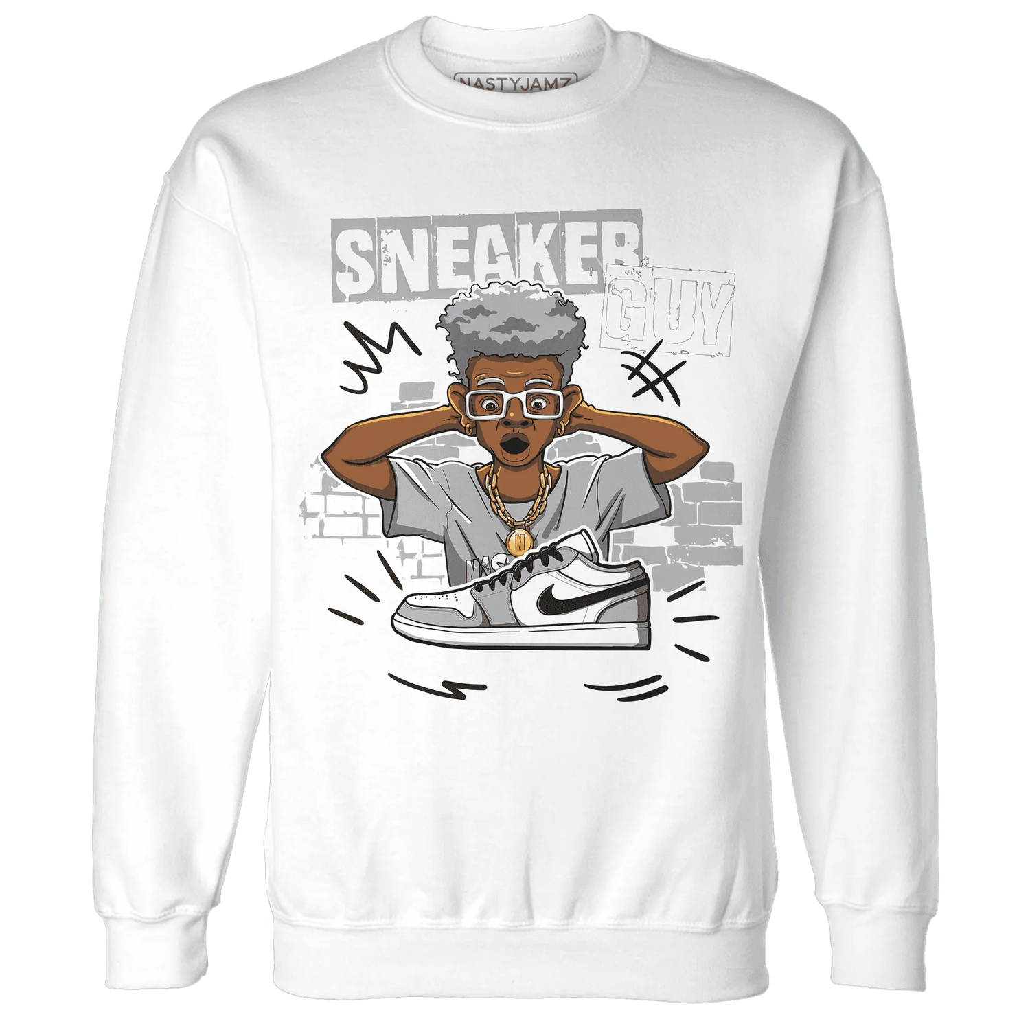 NastyJamz-Wolf-Grey-1s-Sweatshirt-Match-Sneaker-Guy-Collector