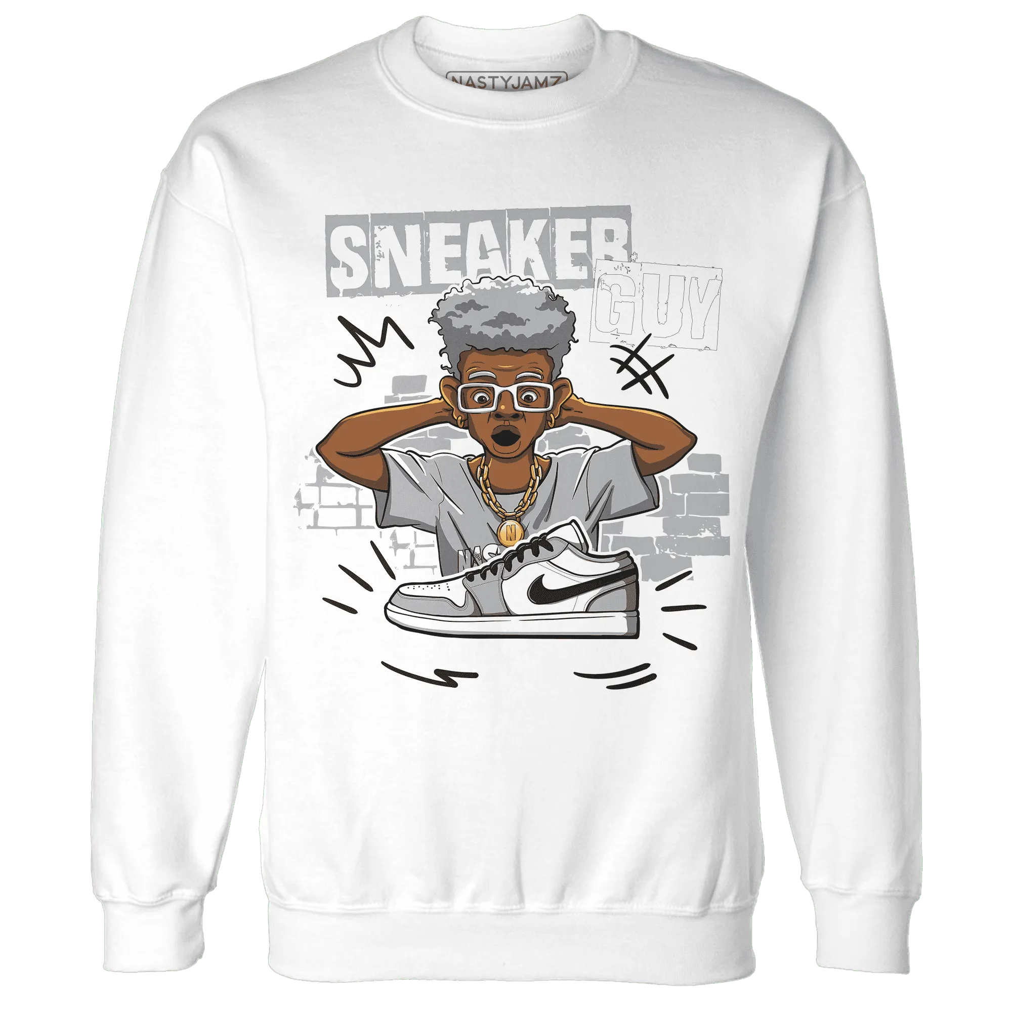 NastyJamz-Wolf-Grey-1s-Sweatshirt-Match-Sneaker-Guy-Collector