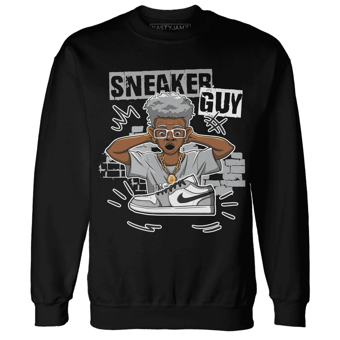 NastyJamz-Wolf-Grey-1s-Sweatshirt-Match-Sneaker-Guy-Collector