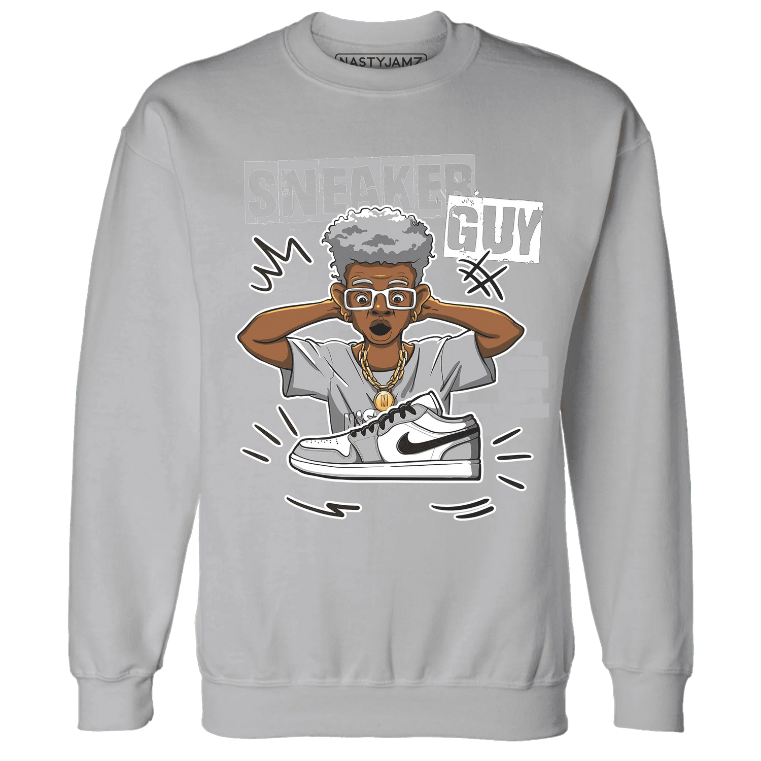 NastyJamz-Wolf-Grey-1s-Sweatshirt-Match-Sneaker-Guy-Collector