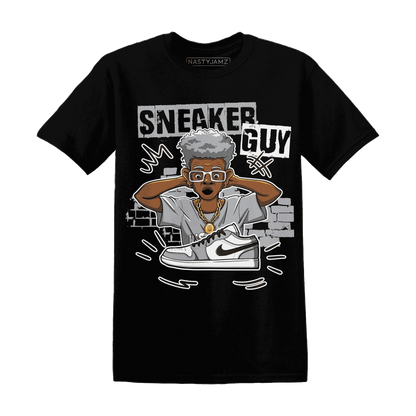 NastyJamz-Wolf-Grey-1s-T-Shirt-Match-Sneaker-Guy-Collector