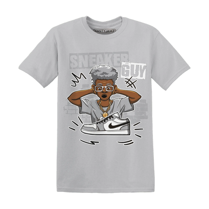 NastyJamz-Wolf-Grey-1s-T-Shirt-Match-Sneaker-Guy-Collector