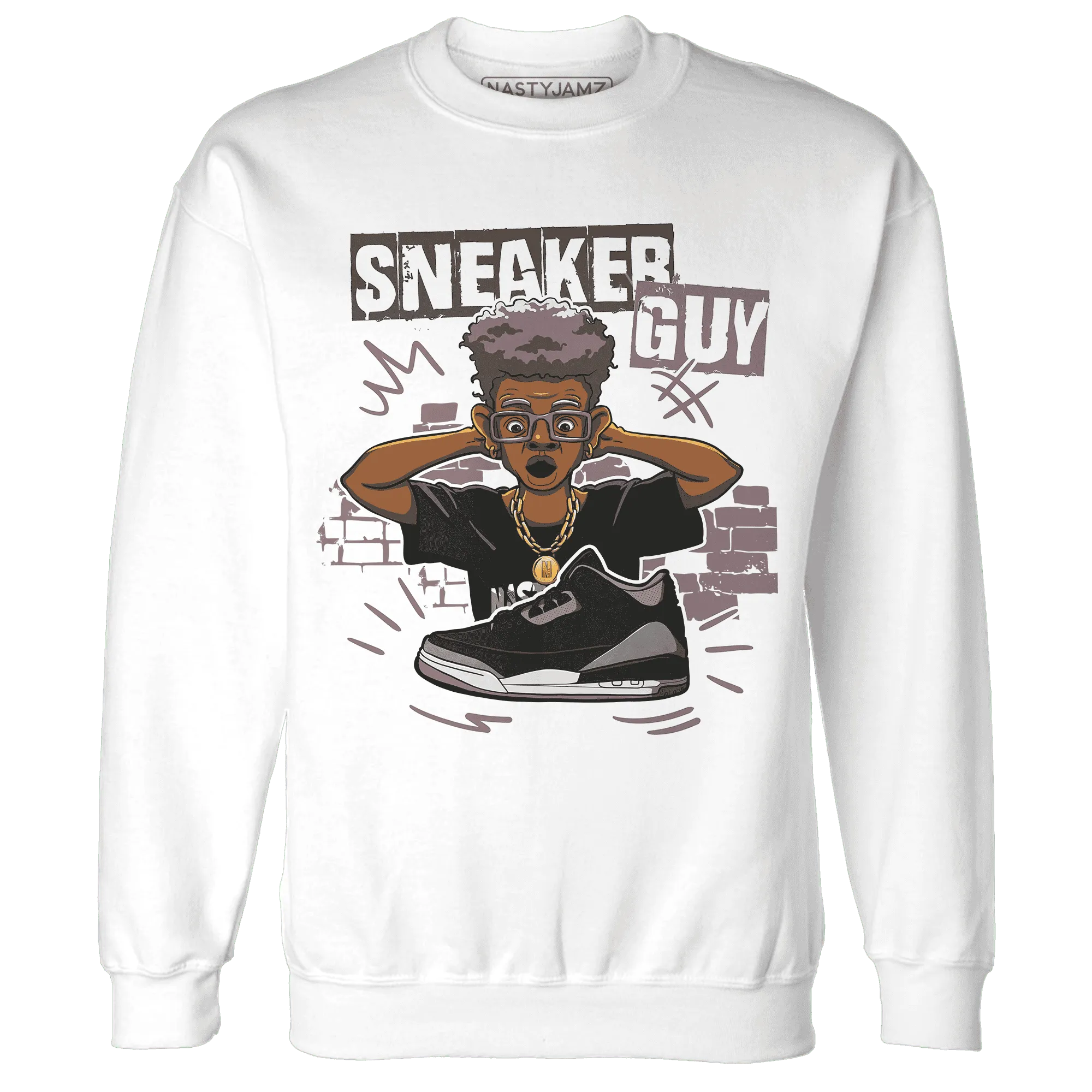 NastyJamz-Black-Violet-Ore-3s-Sweatshirt-Match-Sneaker-Guy-Collector
