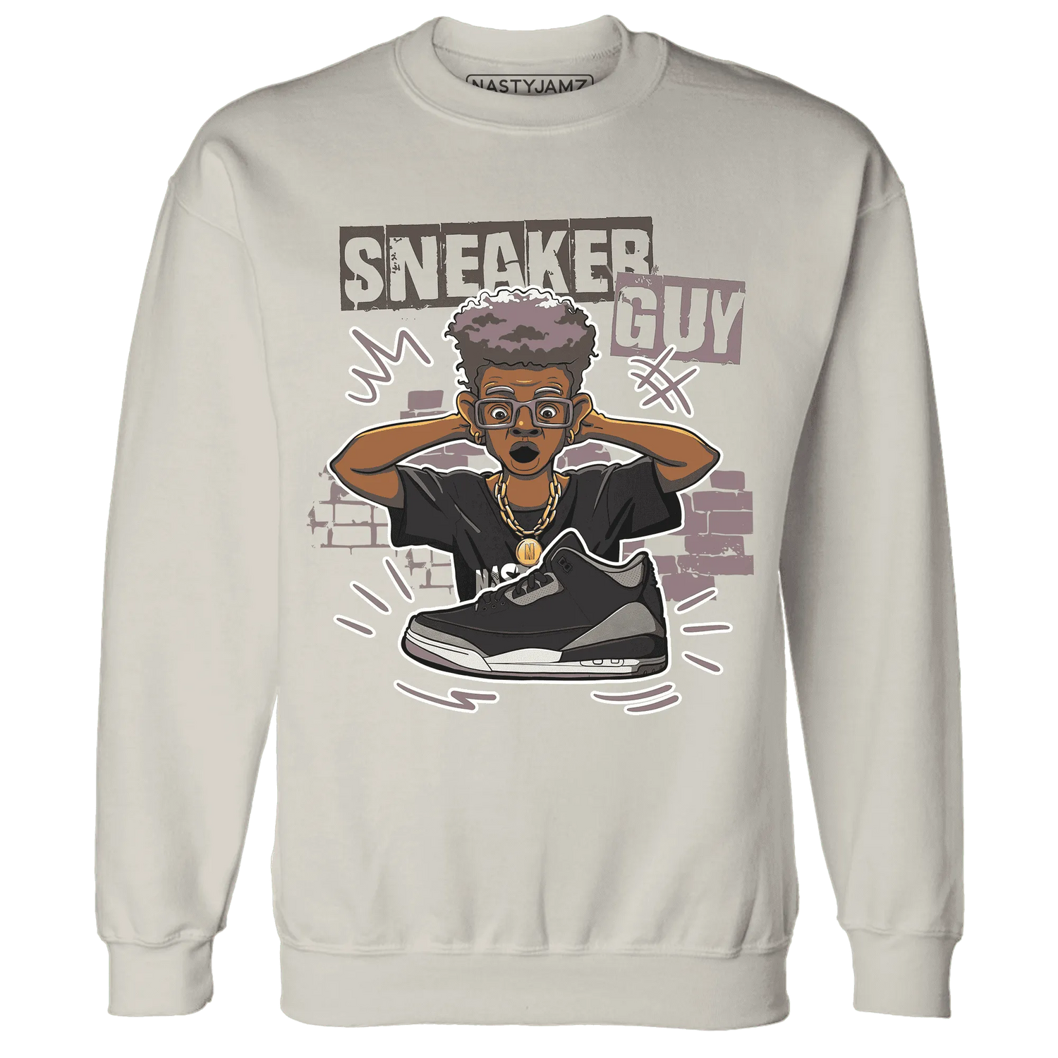 NastyJamz-Black-Violet-Ore-3s-Sweatshirt-Match-Sneaker-Guy-Collector