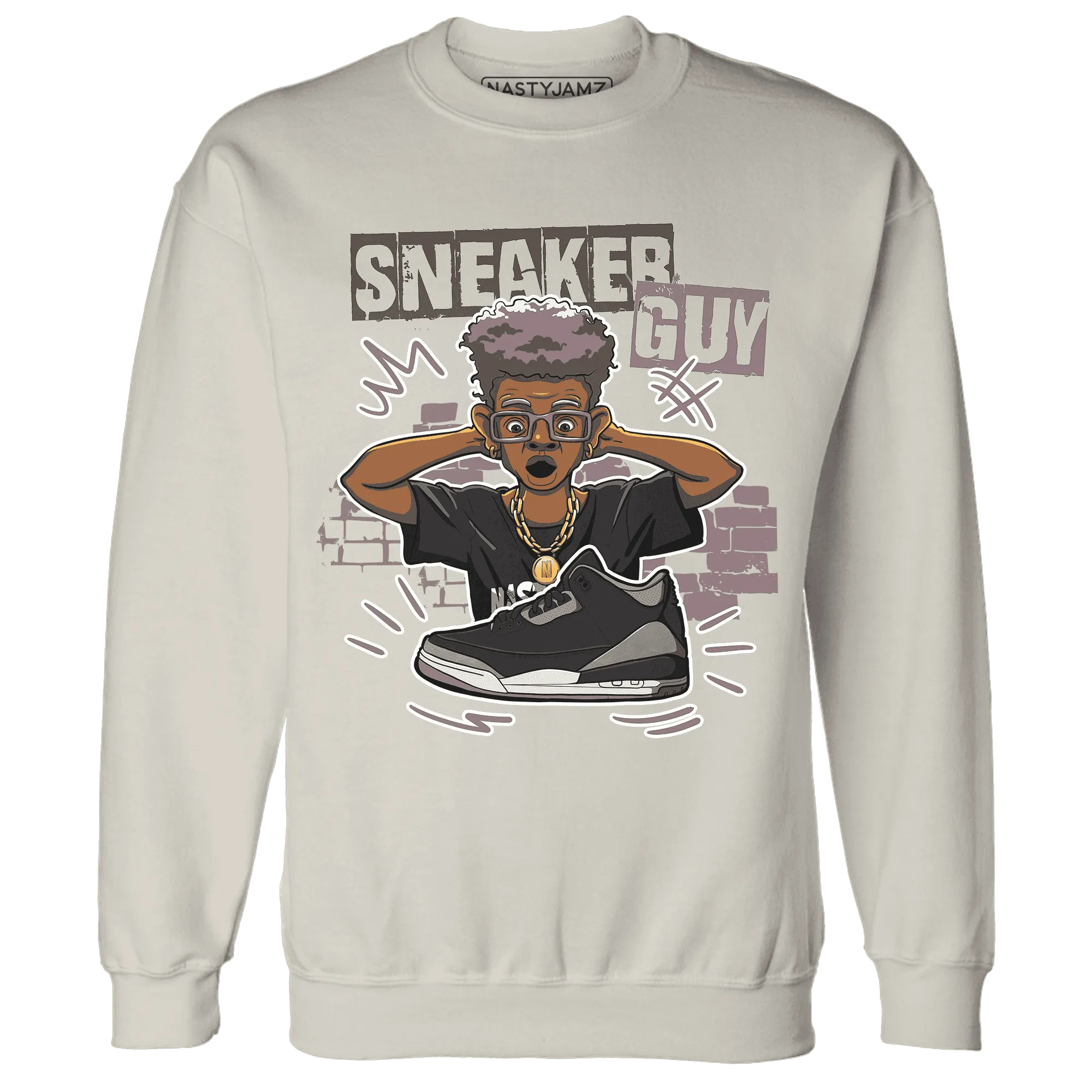 NastyJamz-Black-Violet-Ore-3s-Sweatshirt-Match-Sneaker-Guy-Collector