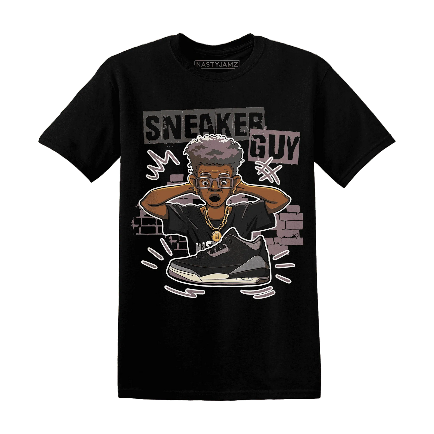 NastyJamz-Black-Violet-Ore-3s-T-Shirt-Match-Sneaker-Guy-Collector