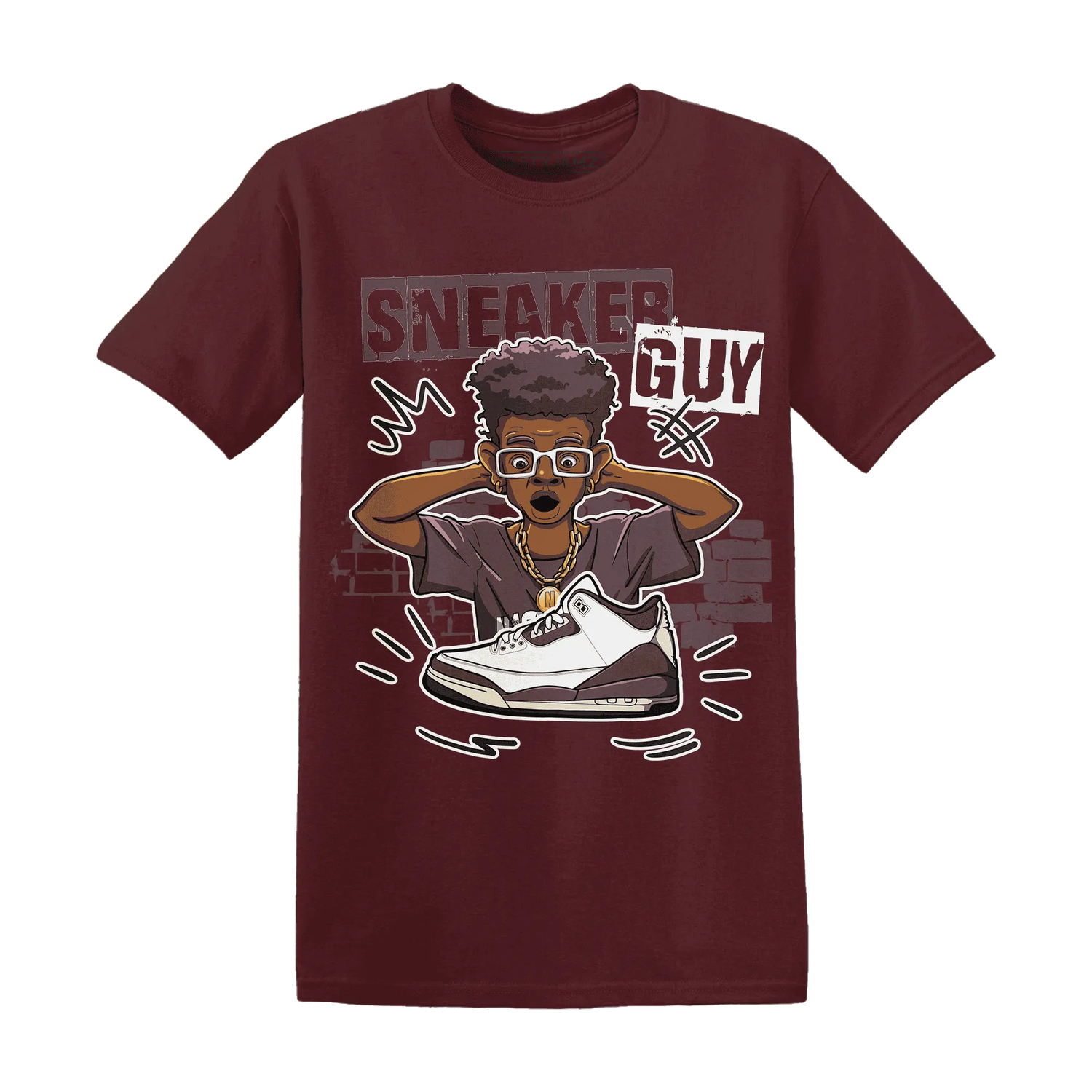 NastyJamz-Burgundy-Crush-3s-T-Shirt-Match-Sneaker-Guy-Collector