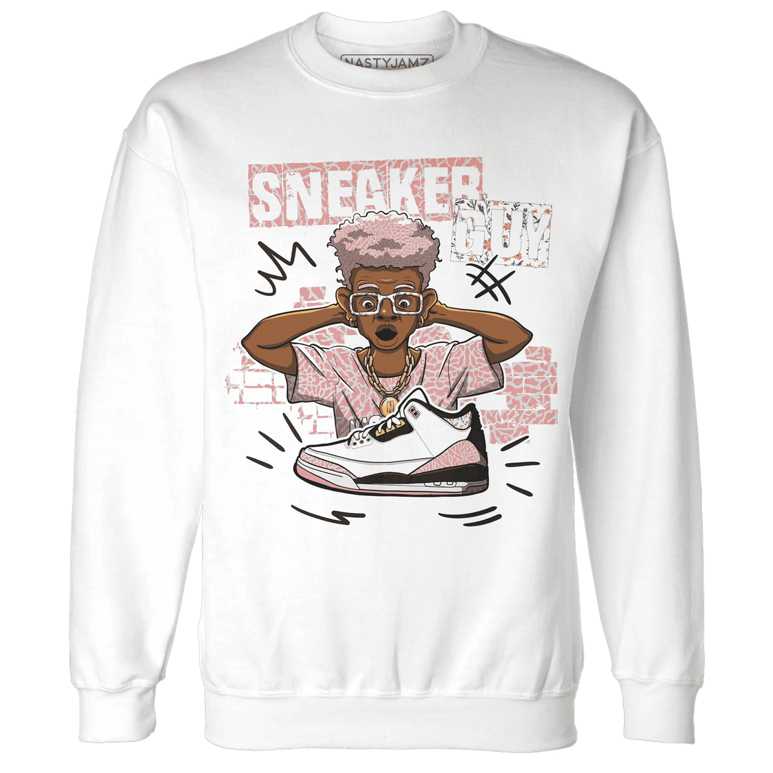 NastyJamz-Red-Stardust-3s-Sweatshirt-Match-Sneaker-Guy-Collector