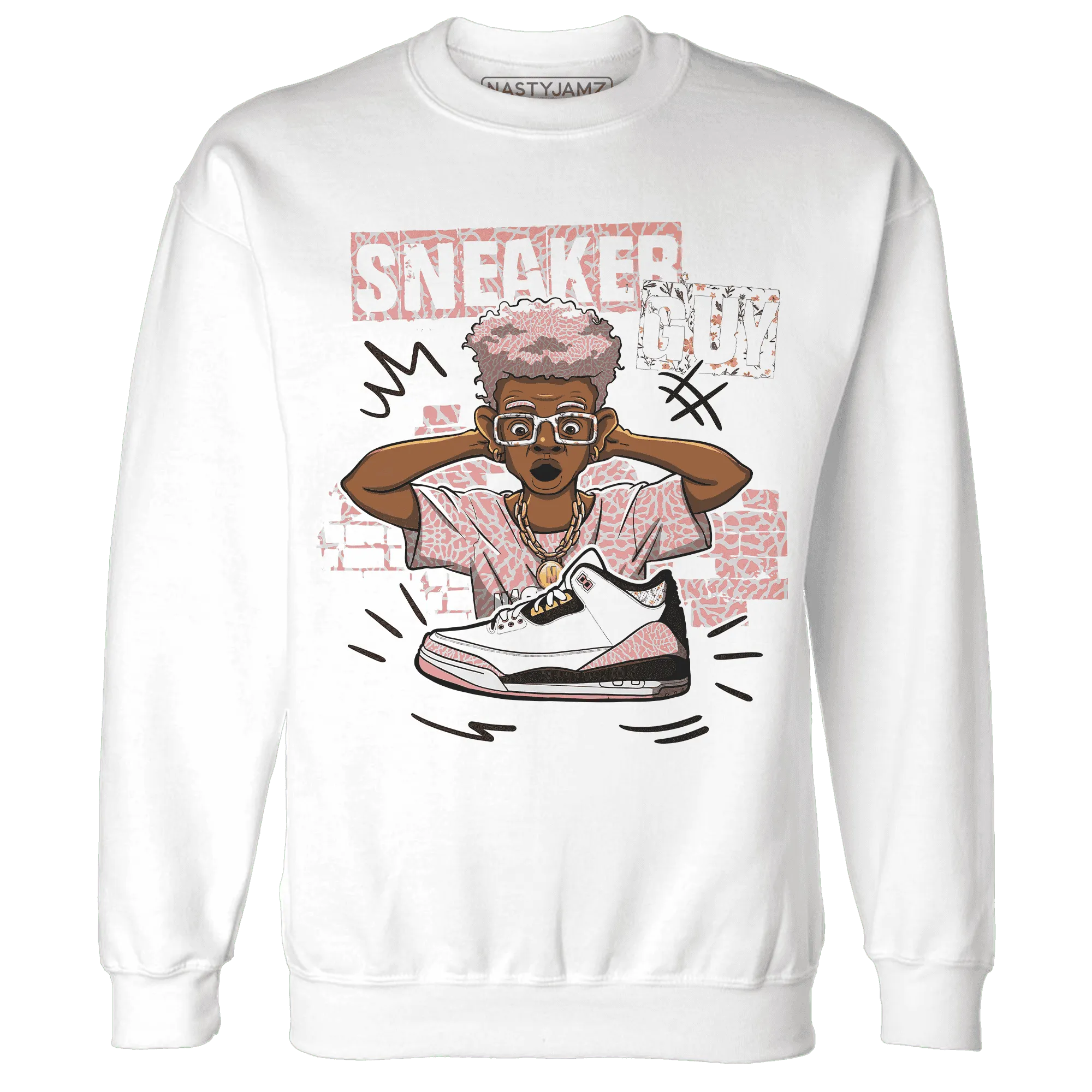 NastyJamz-Red-Stardust-3s-Sweatshirt-Match-Sneaker-Guy-Collector
