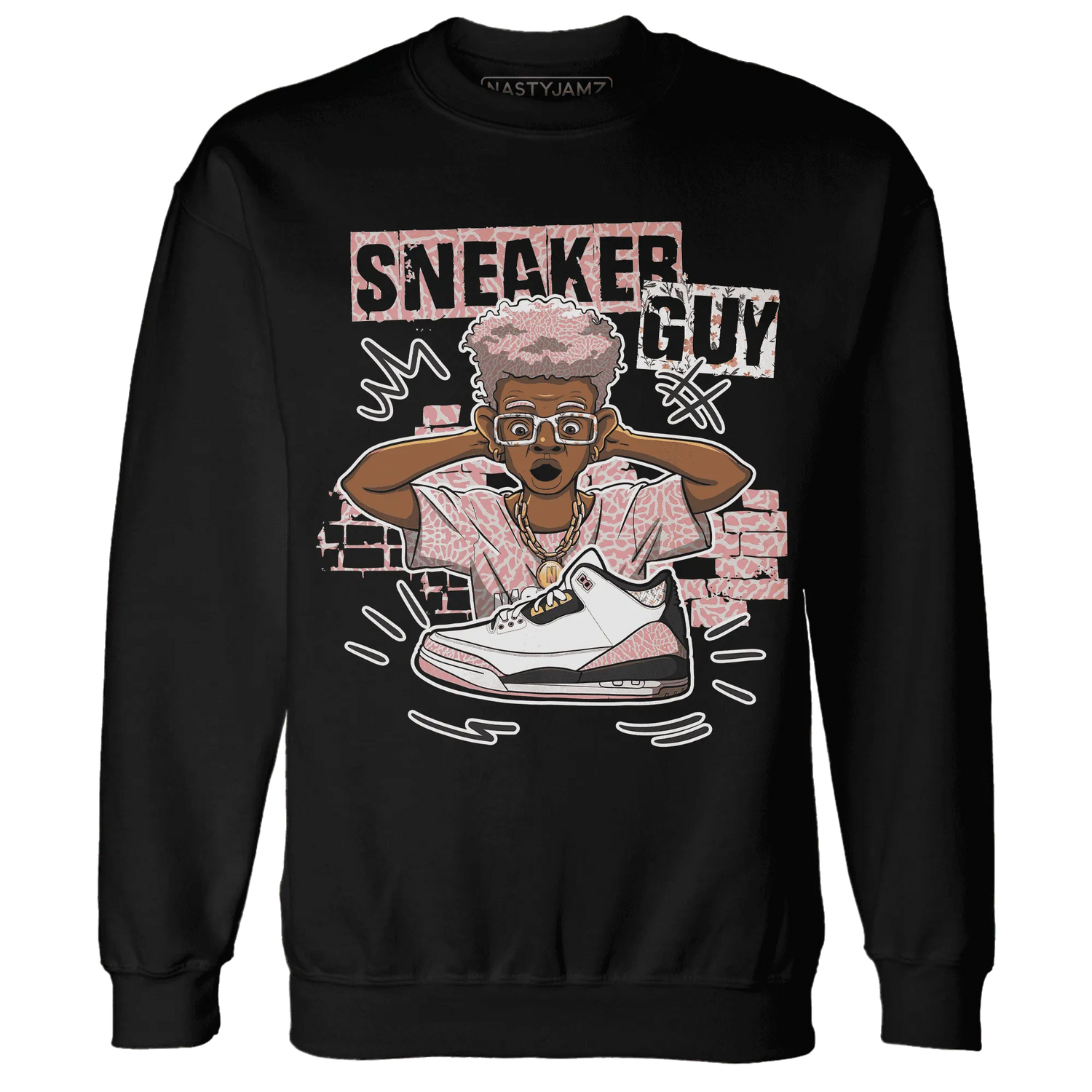 NastyJamz-Red-Stardust-3s-Sweatshirt-Match-Sneaker-Guy-Collector