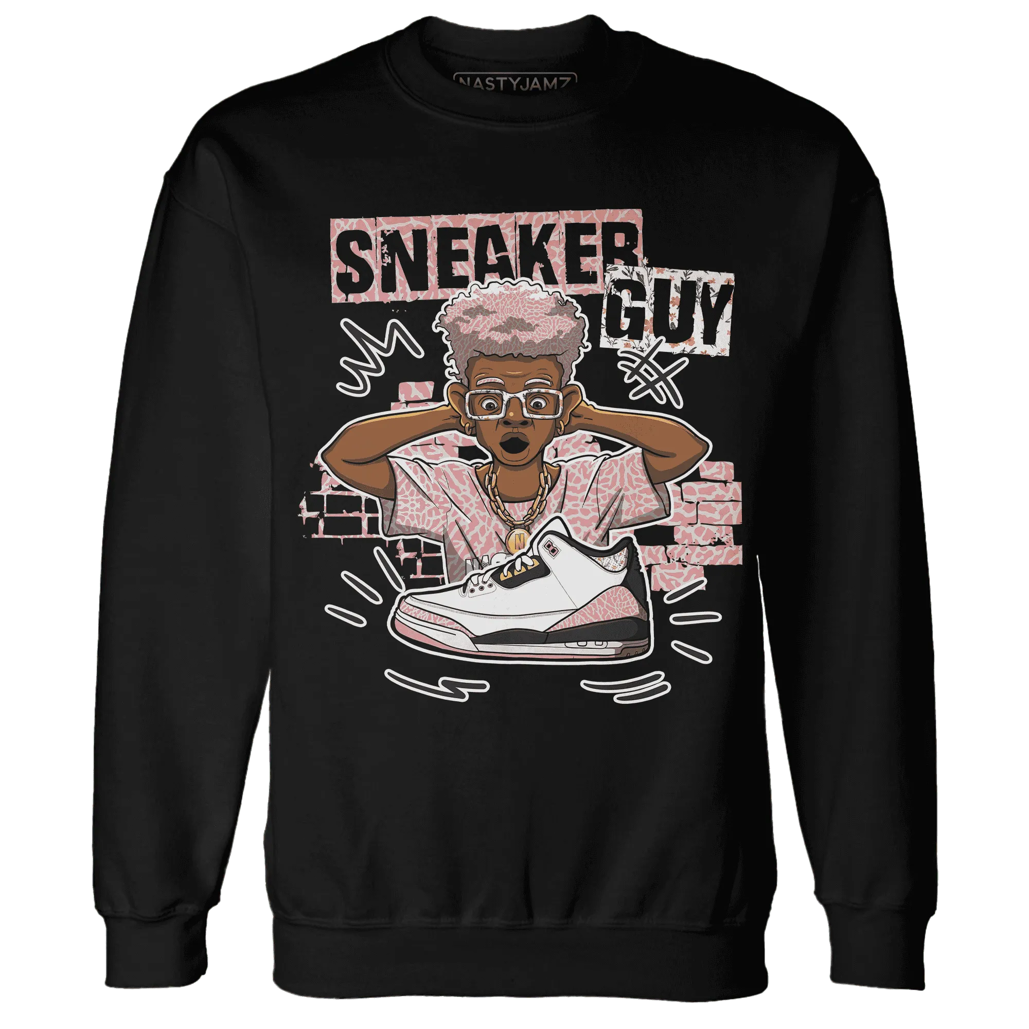 NastyJamz-Red-Stardust-3s-Sweatshirt-Match-Sneaker-Guy-Collector