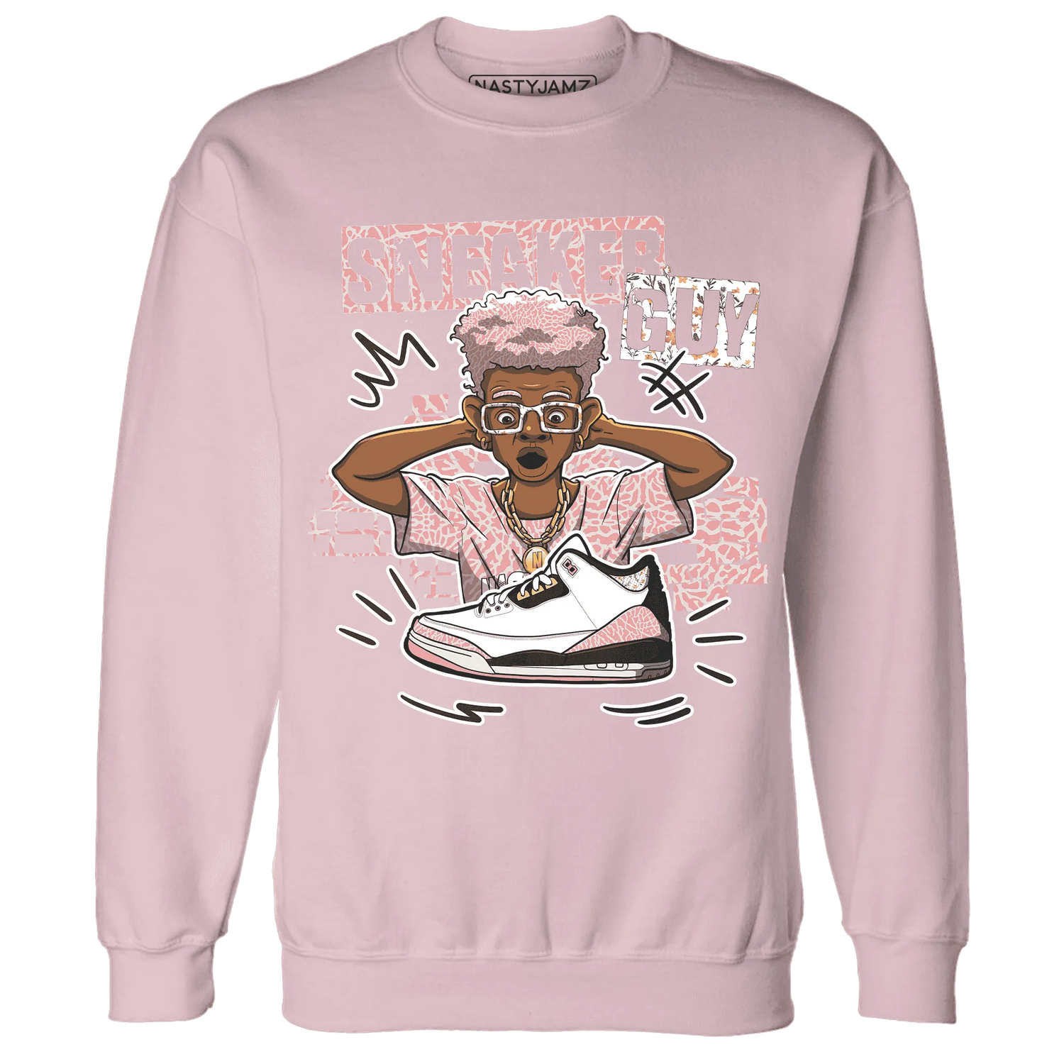 NastyJamz-Red-Stardust-3s-Sweatshirt-Match-Sneaker-Guy-Collector