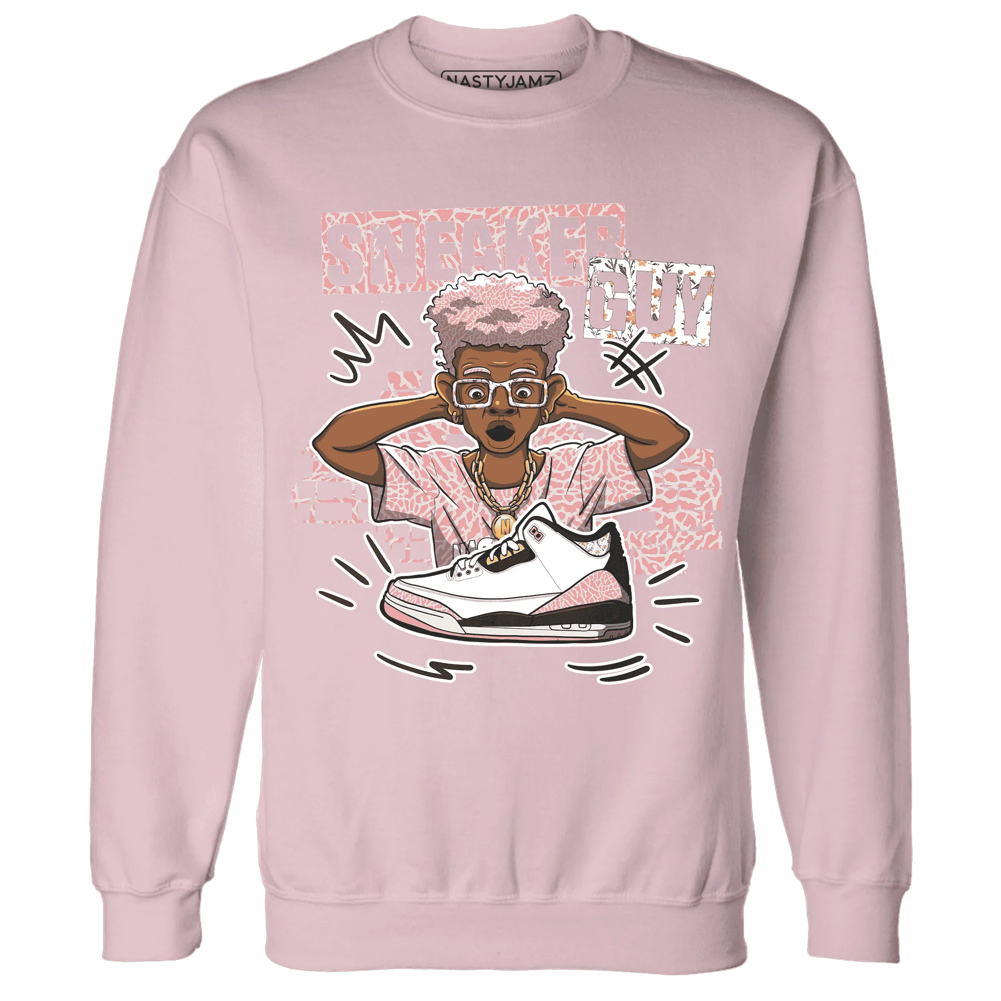 NastyJamz-Red-Stardust-3s-Sweatshirt-Match-Sneaker-Guy-Collector