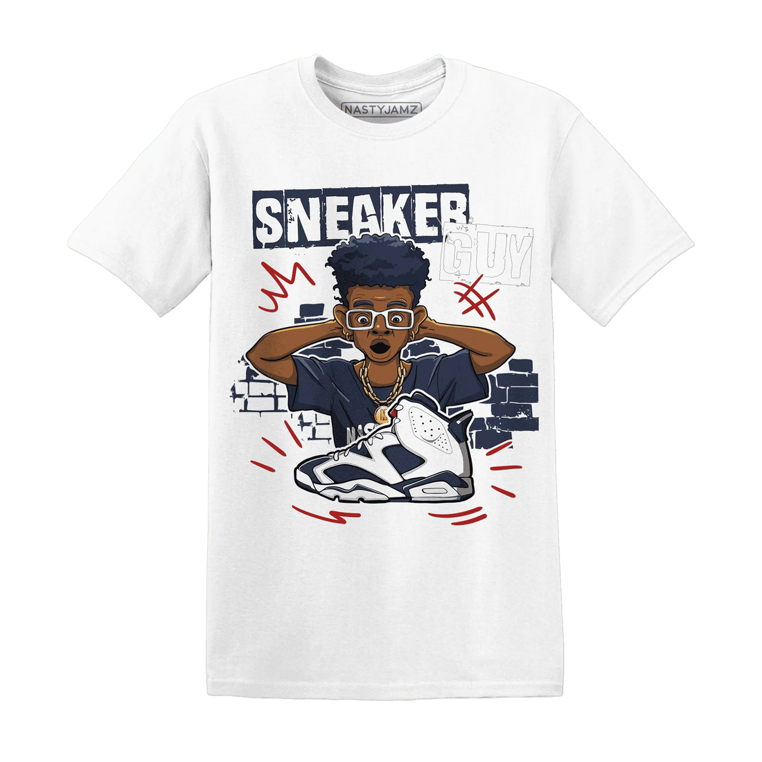 NastyJamz-White-Navy-6s-T-Shirt-Match-Sneaker-Guy-Collector