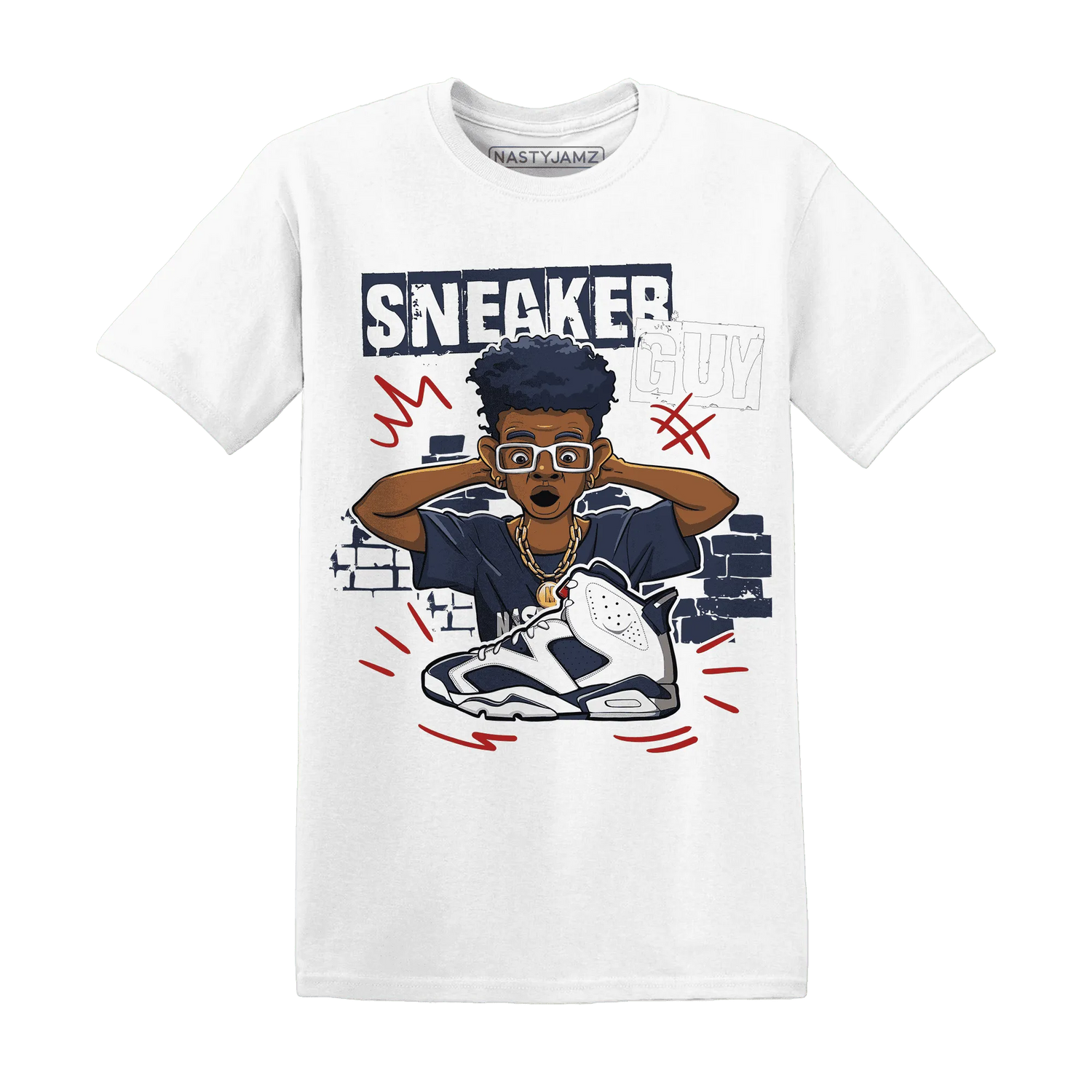 NastyJamz-White-Navy-6s-T-Shirt-Match-Sneaker-Guy-Collector