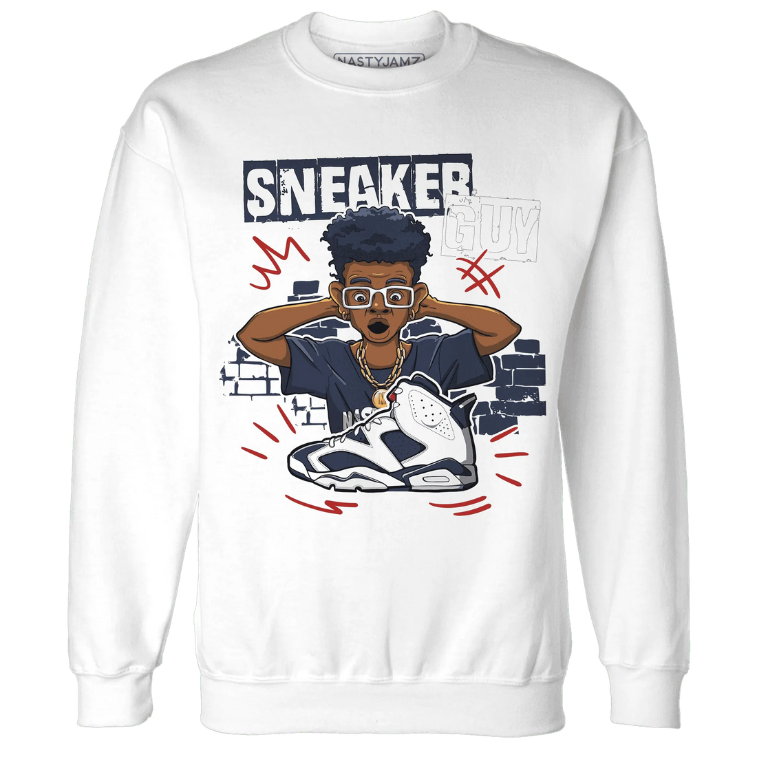 NastyJamz-White-Navy-6s-Sweatshirt-Match-Sneaker-Guy-Collector