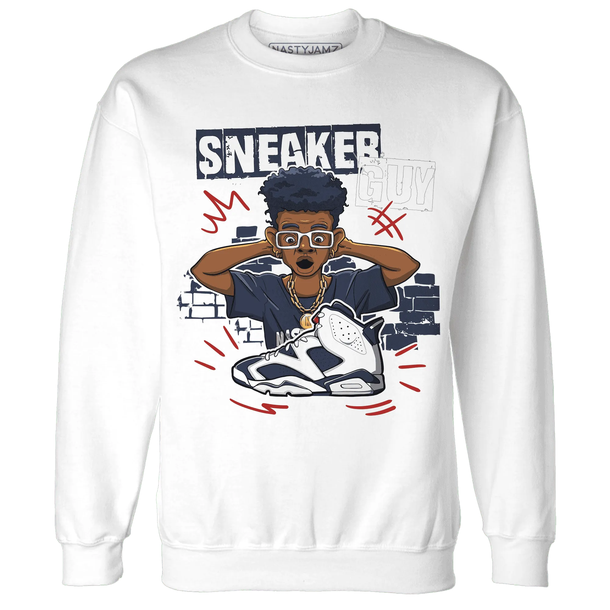 NastyJamz-White-Navy-6s-Sweatshirt-Match-Sneaker-Guy-Collector