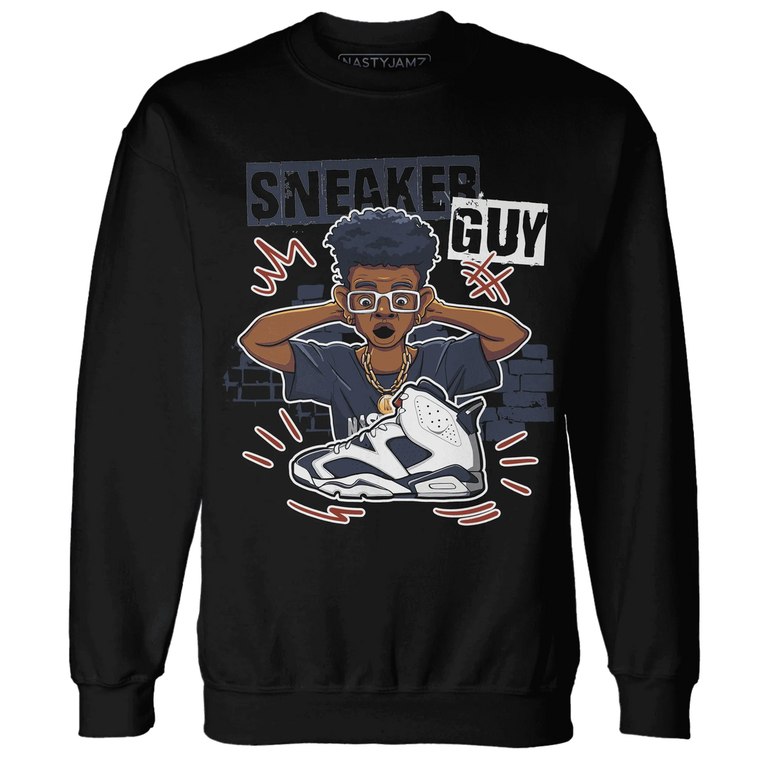 NastyJamz-White-Navy-6s-Sweatshirt-Match-Sneaker-Guy-Collector