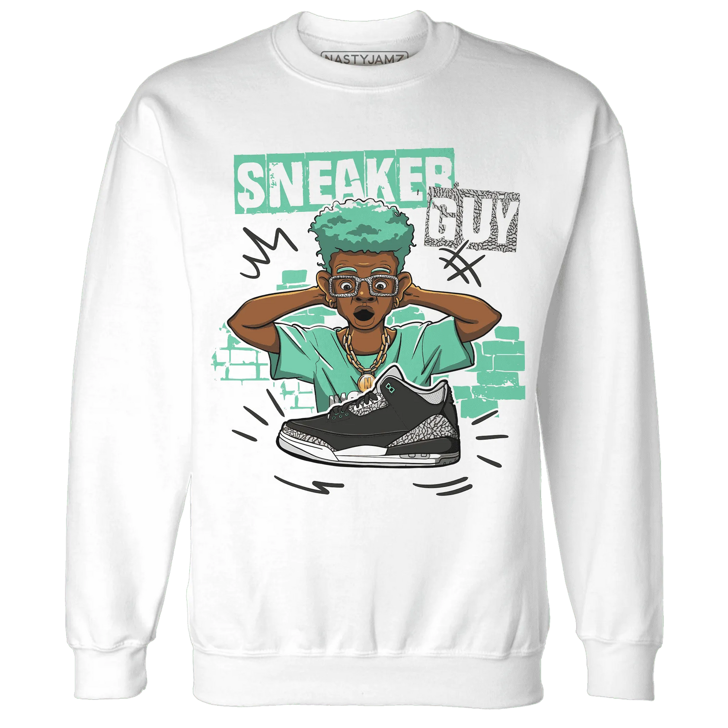NastyJamz-Green-Glow-3s-Sweatshirt-Match-Sneaker-Guy-Collector