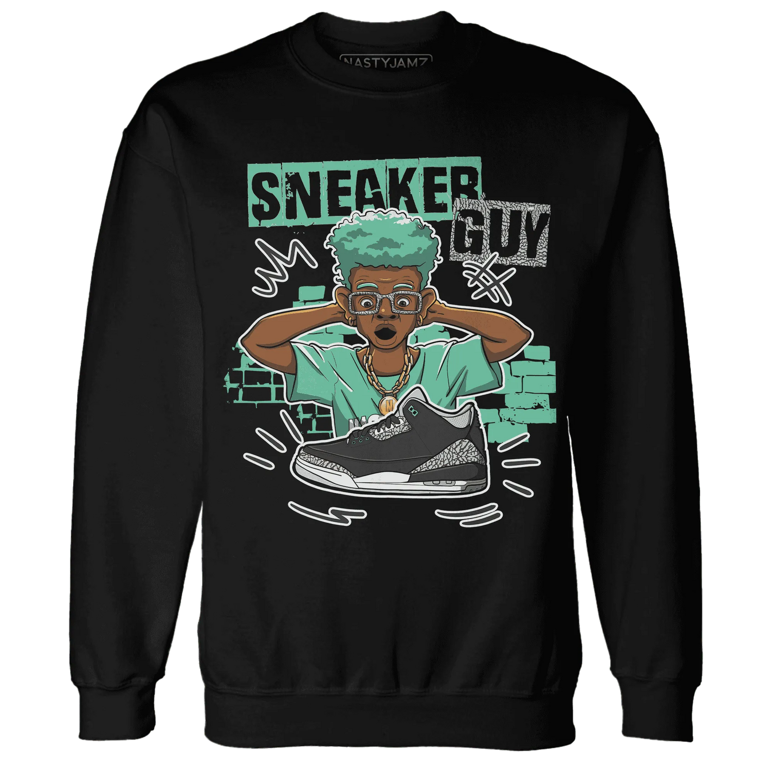 NastyJamz-Green-Glow-3s-Sweatshirt-Match-Sneaker-Guy-Collector