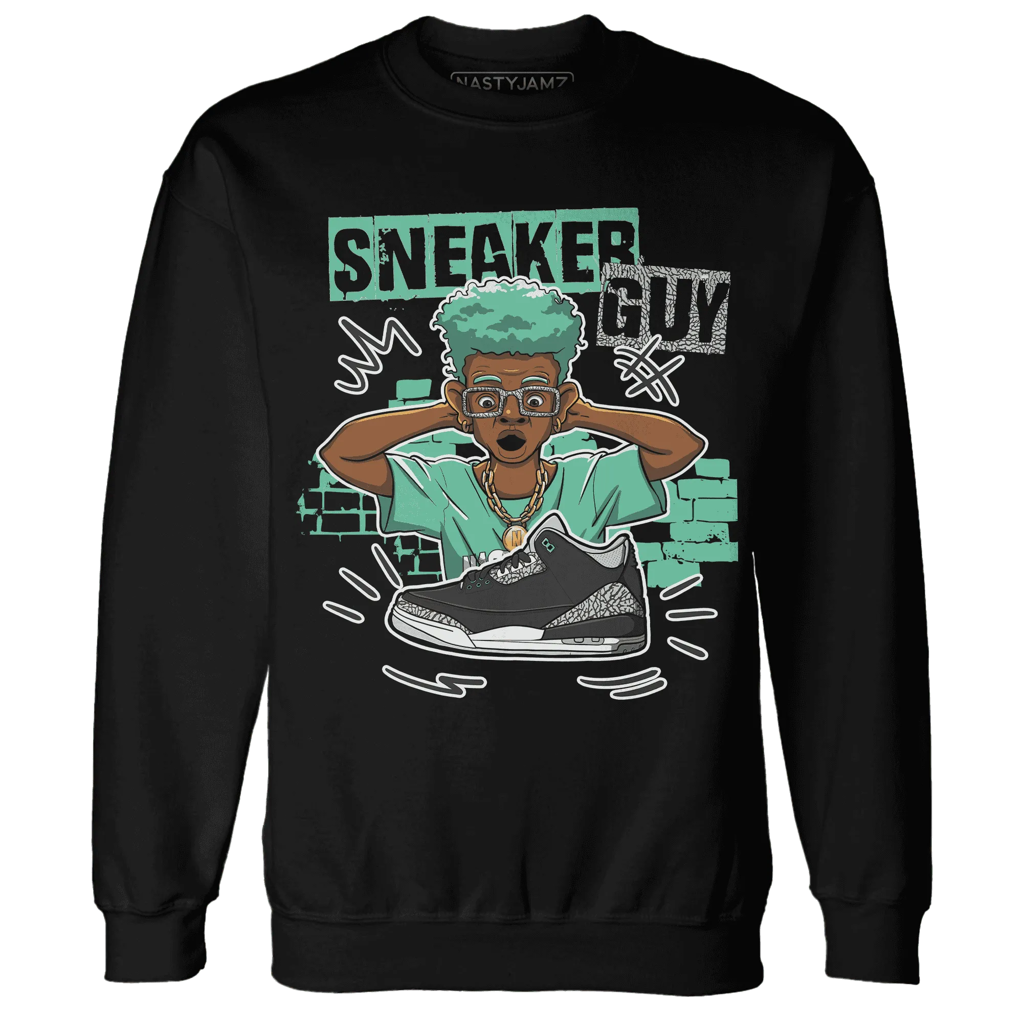 NastyJamz-Green-Glow-3s-Sweatshirt-Match-Sneaker-Guy-Collector
