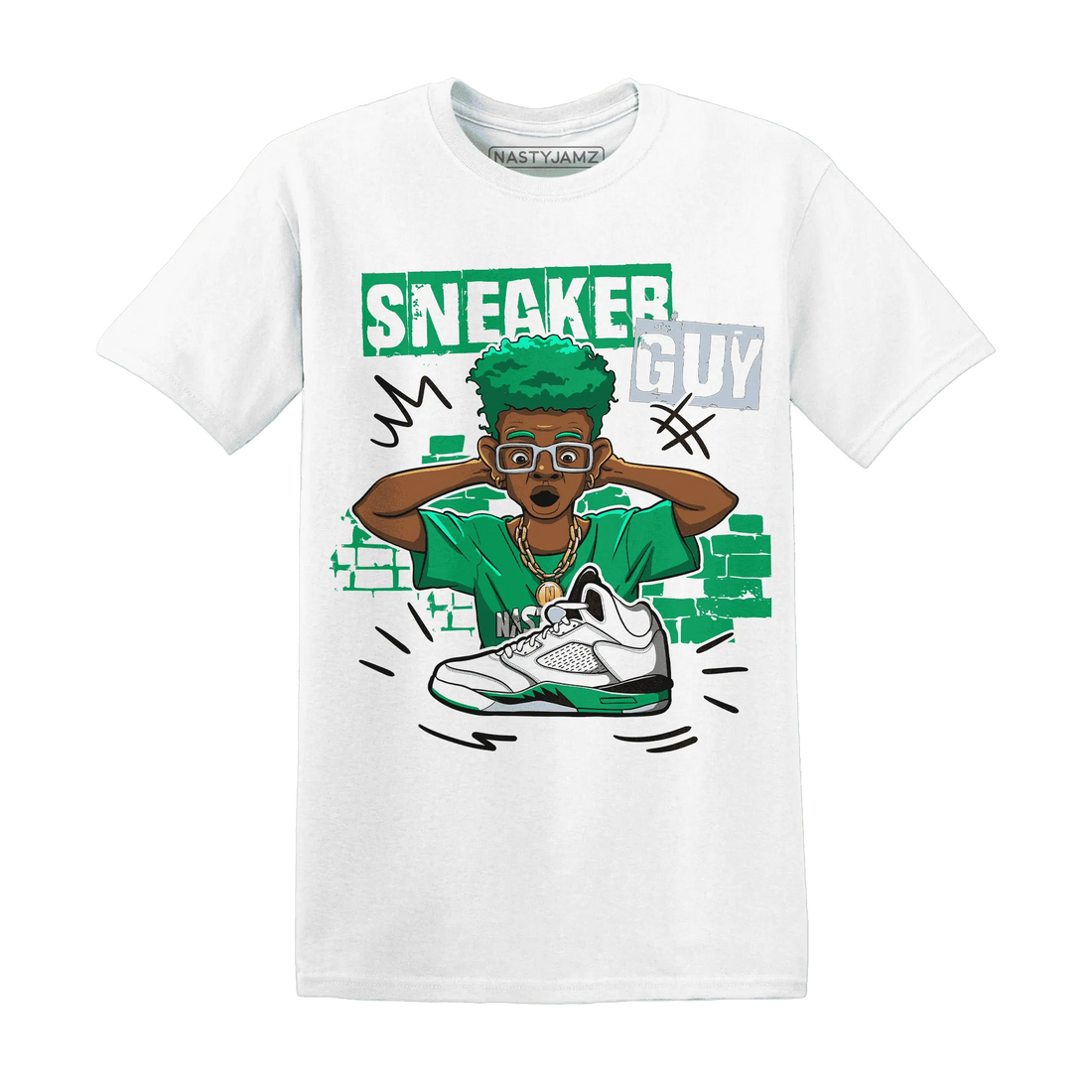 NastyJamz-Lucky-Green-5s-T-Shirt-Match-Sneaker-Guy-Collector