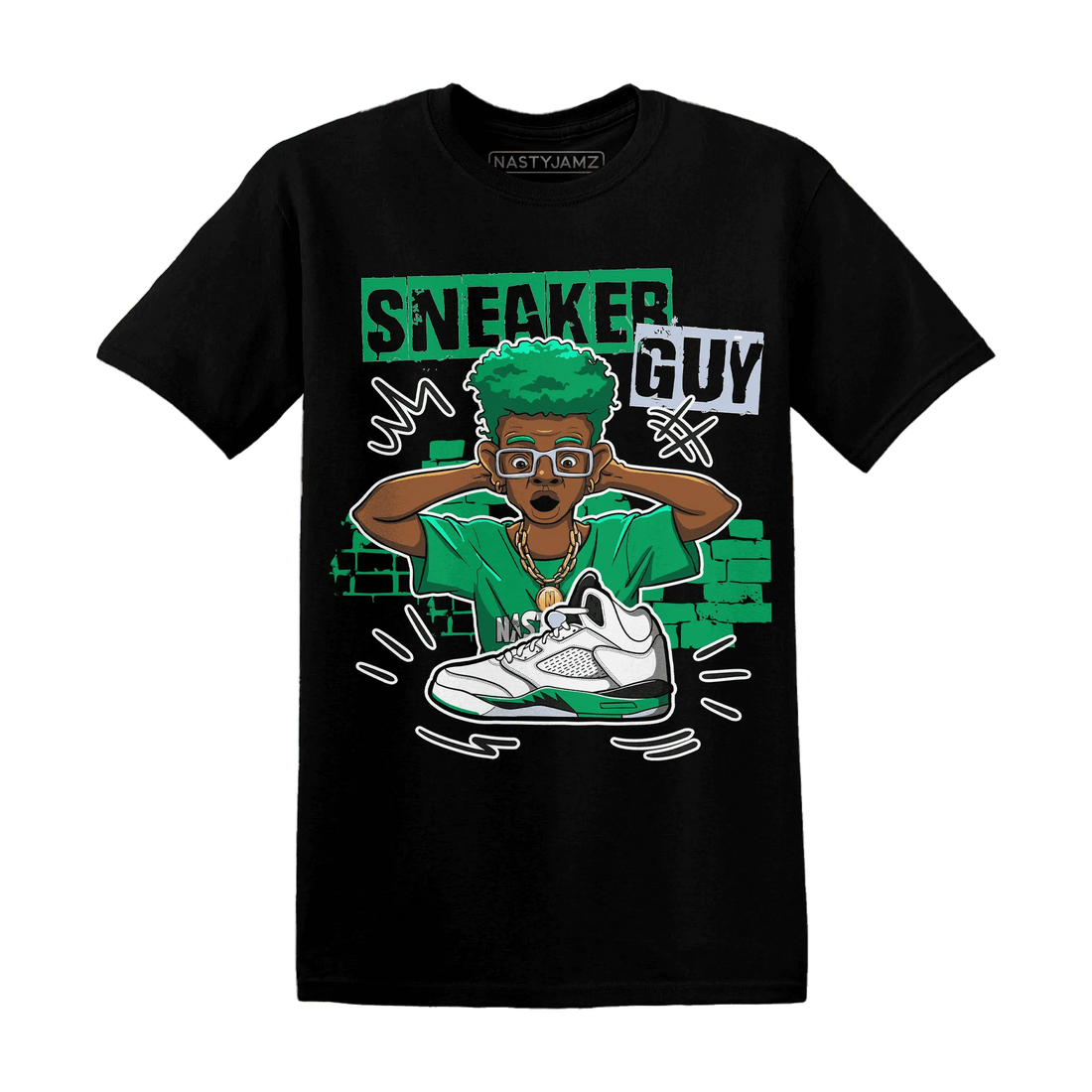 NastyJamz-Lucky-Green-5s-T-Shirt-Match-Sneaker-Guy-Collector