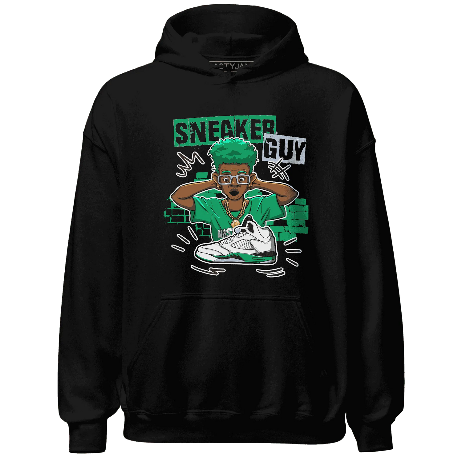 NastyJamz-Lucky-Green-5s-Hoodie-Match-Sneaker-Guy-Collector
