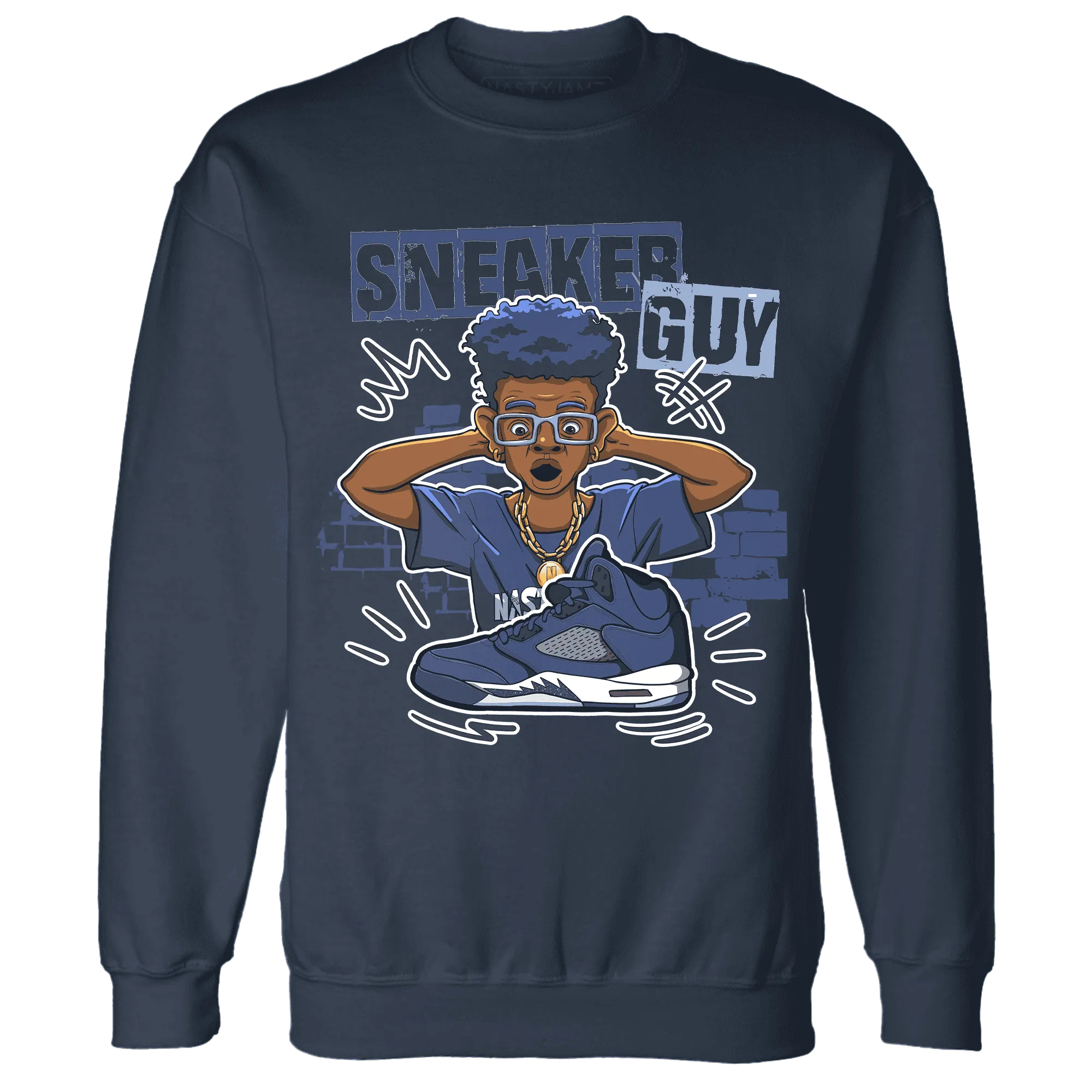 NastyJamz-Midnight-Navy-5s-Sweatshirt-Match-Sneaker-Guy-Collector