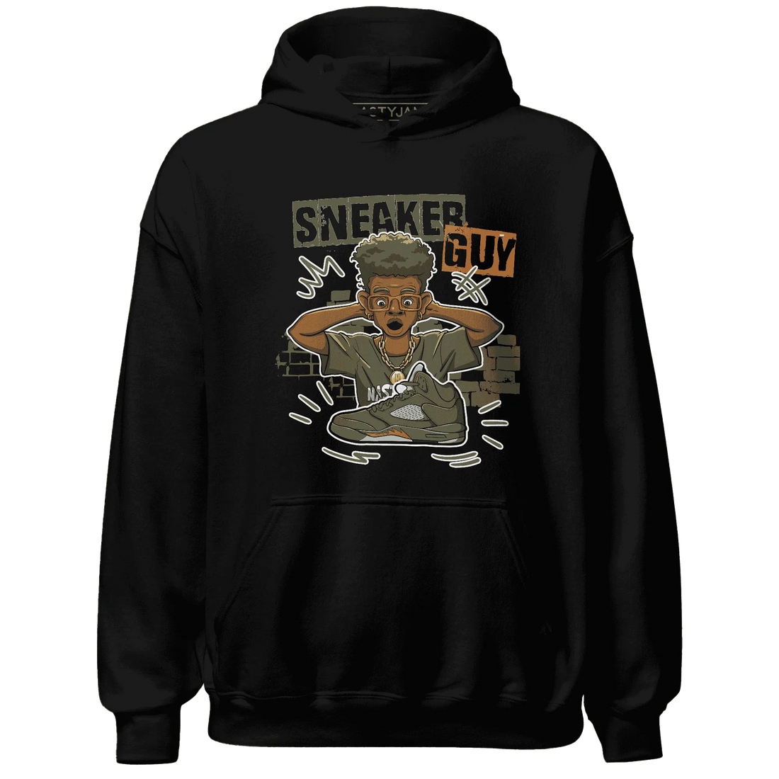 NastyJamz-Olive-5s-Hoodie-Match-Sneaker-Guy-Collector