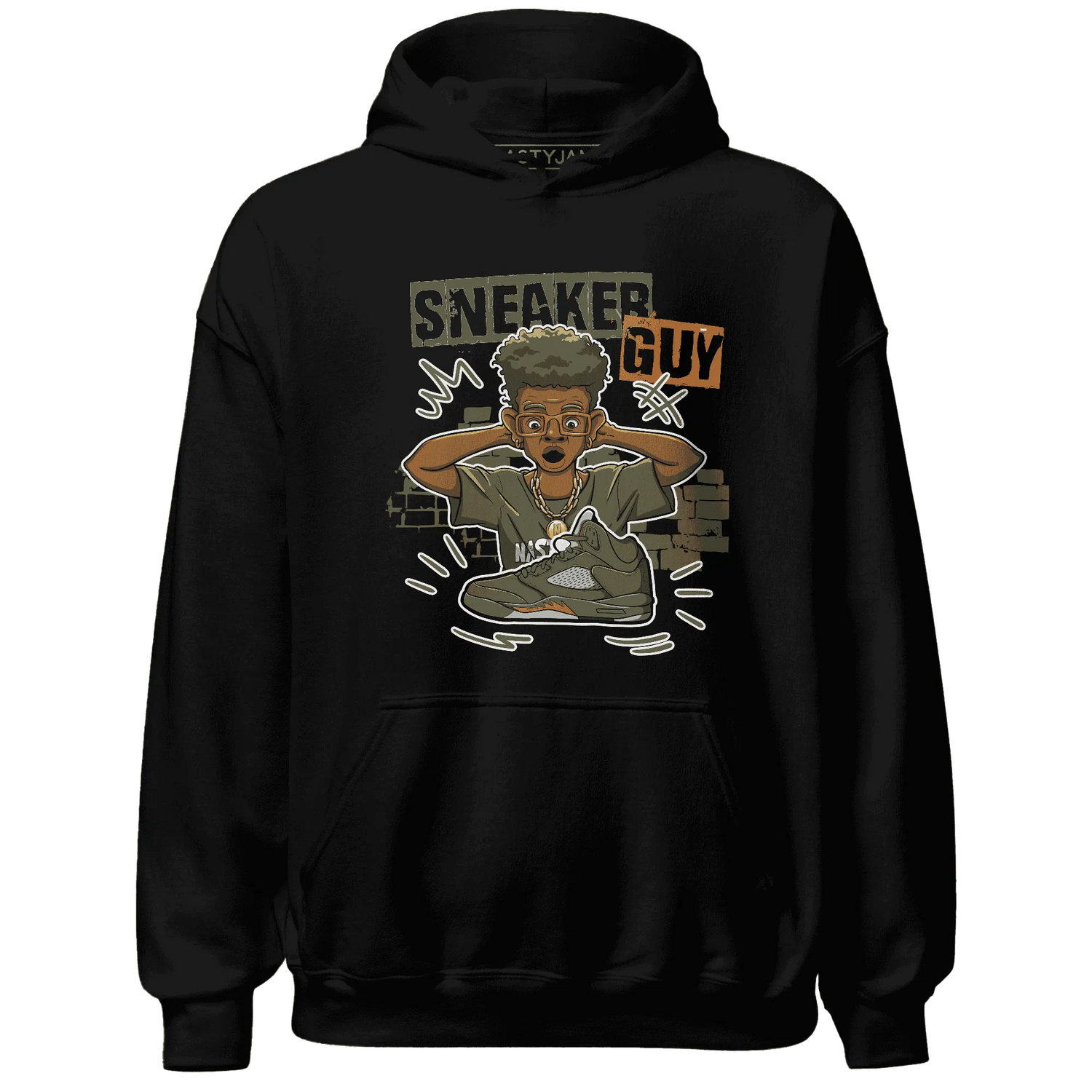 NastyJamz-Olive-5s-Hoodie-Match-Sneaker-Guy-Collector