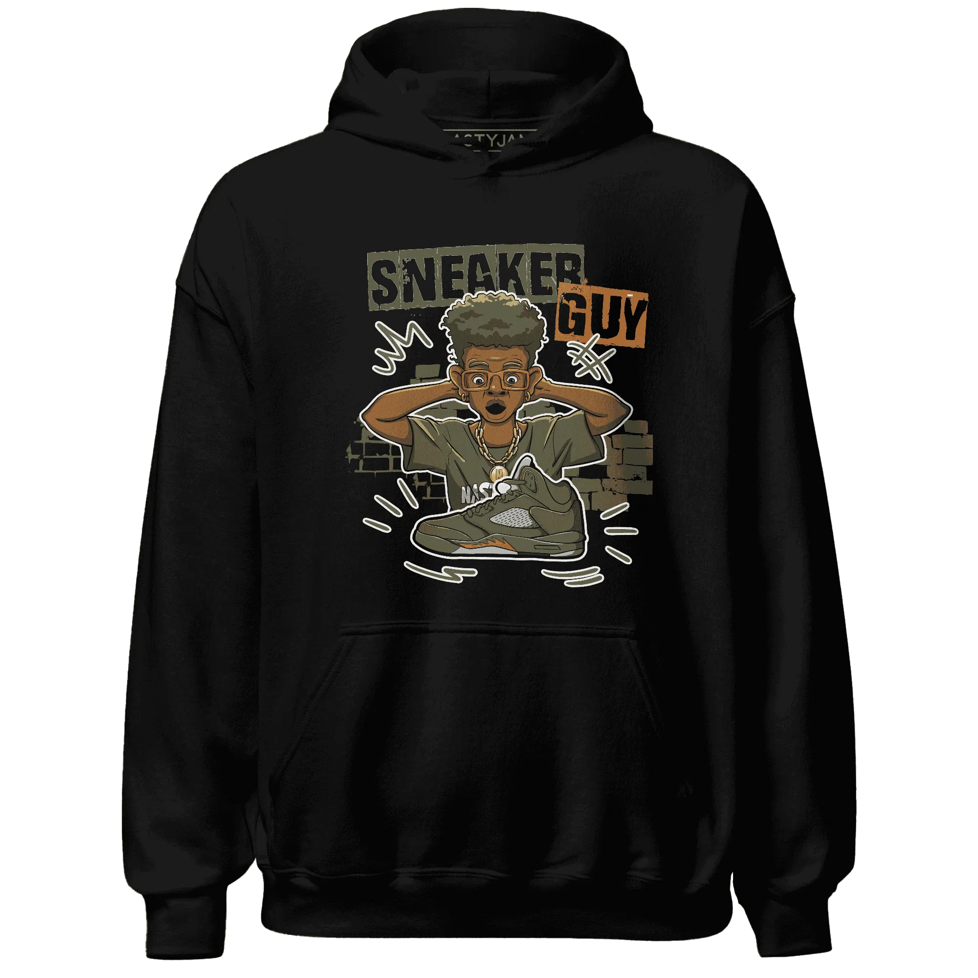 NastyJamz-Olive-5s-Hoodie-Match-Sneaker-Guy-Collector