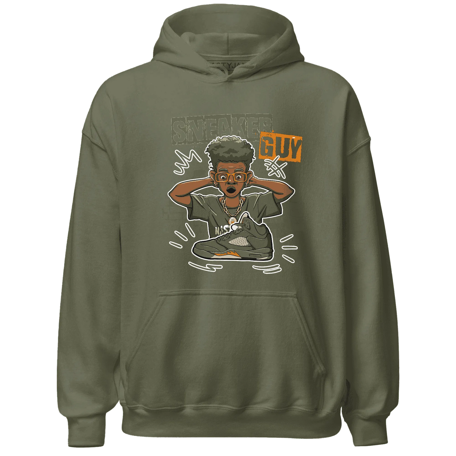 NastyJamz-Olive-5s-Hoodie-Match-Sneaker-Guy-Collector