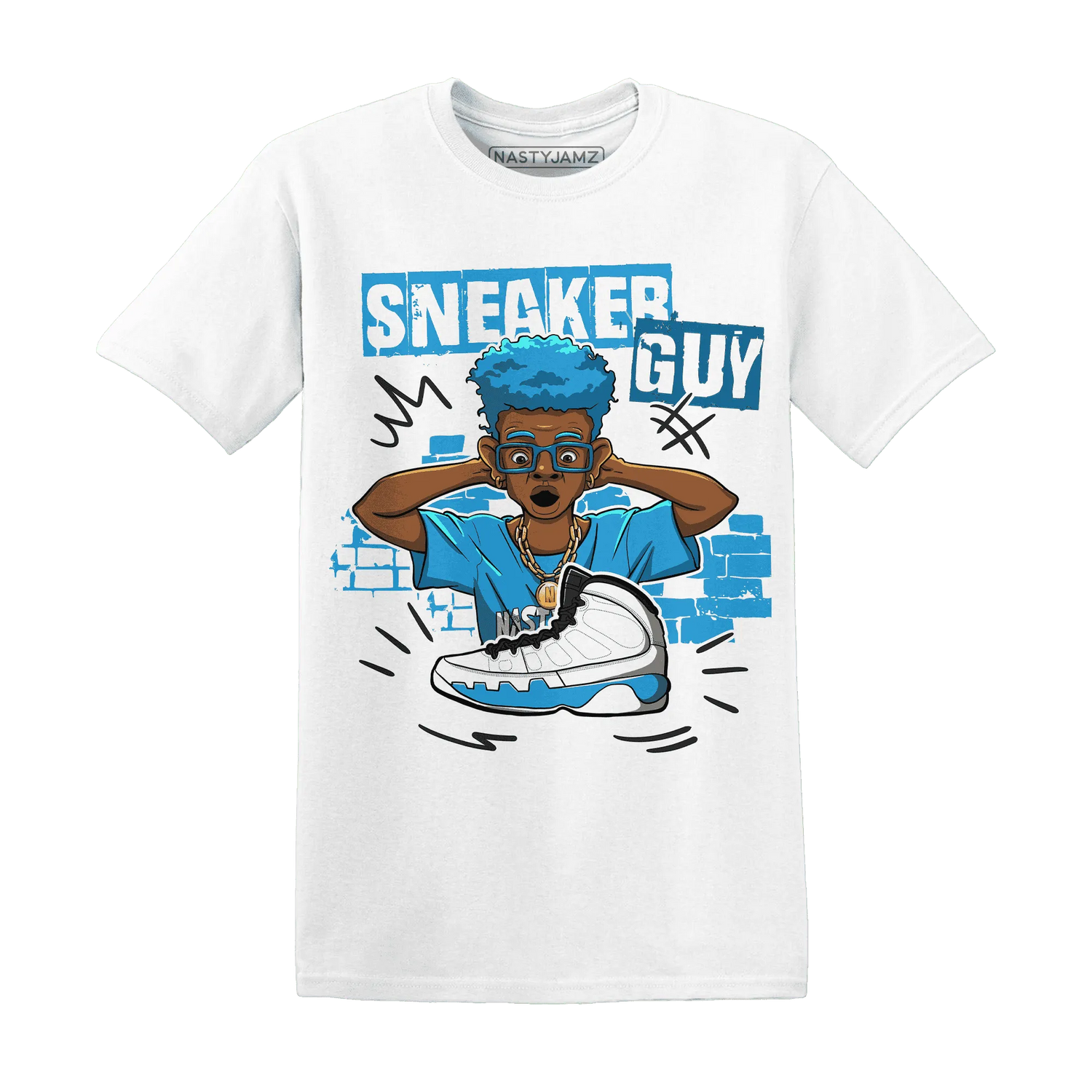 NastyJamz-Powder-Blue-9s-T-Shirt-Match-Sneaker-Guy-Collector