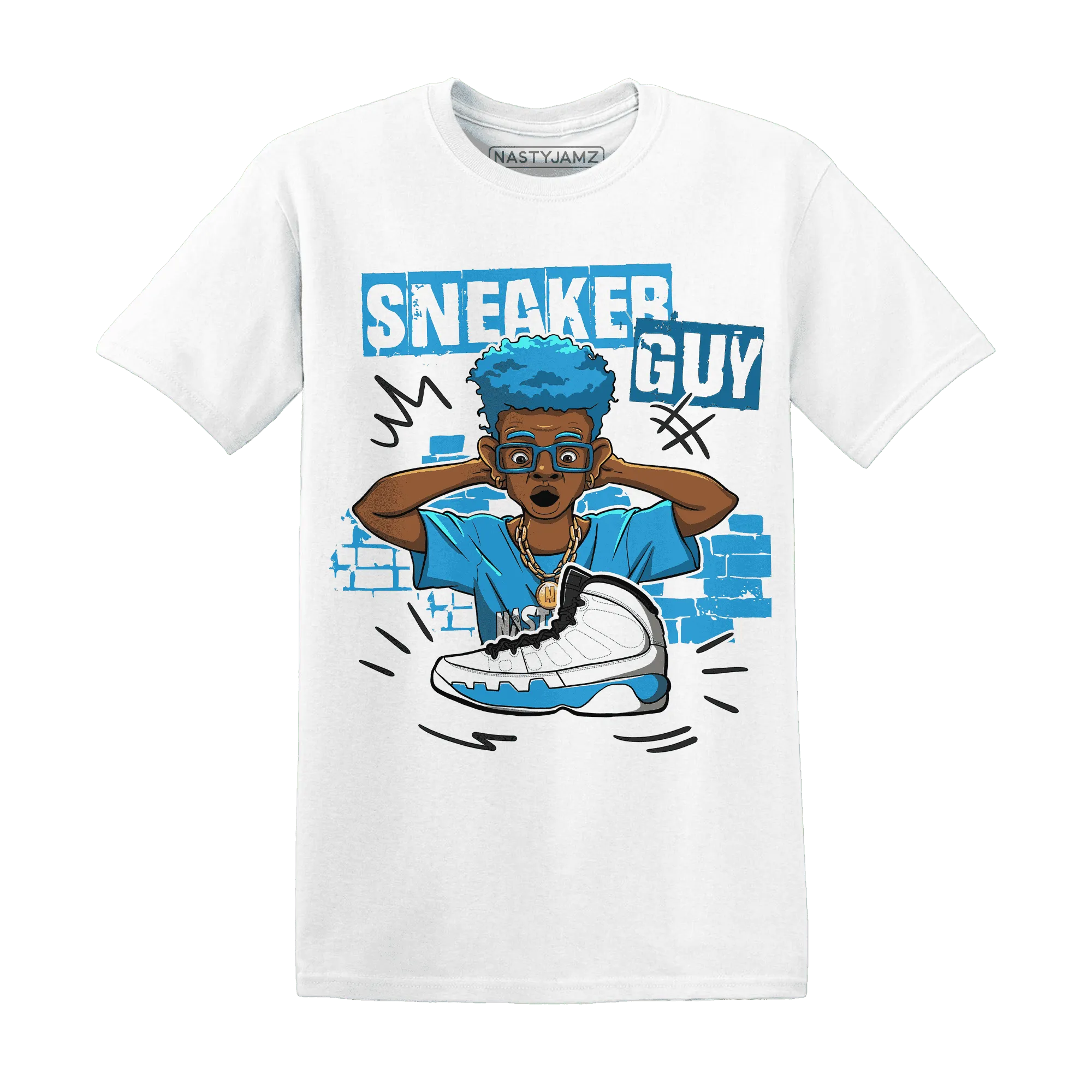 NastyJamz-Powder-Blue-9s-T-Shirt-Match-Sneaker-Guy-Collector
